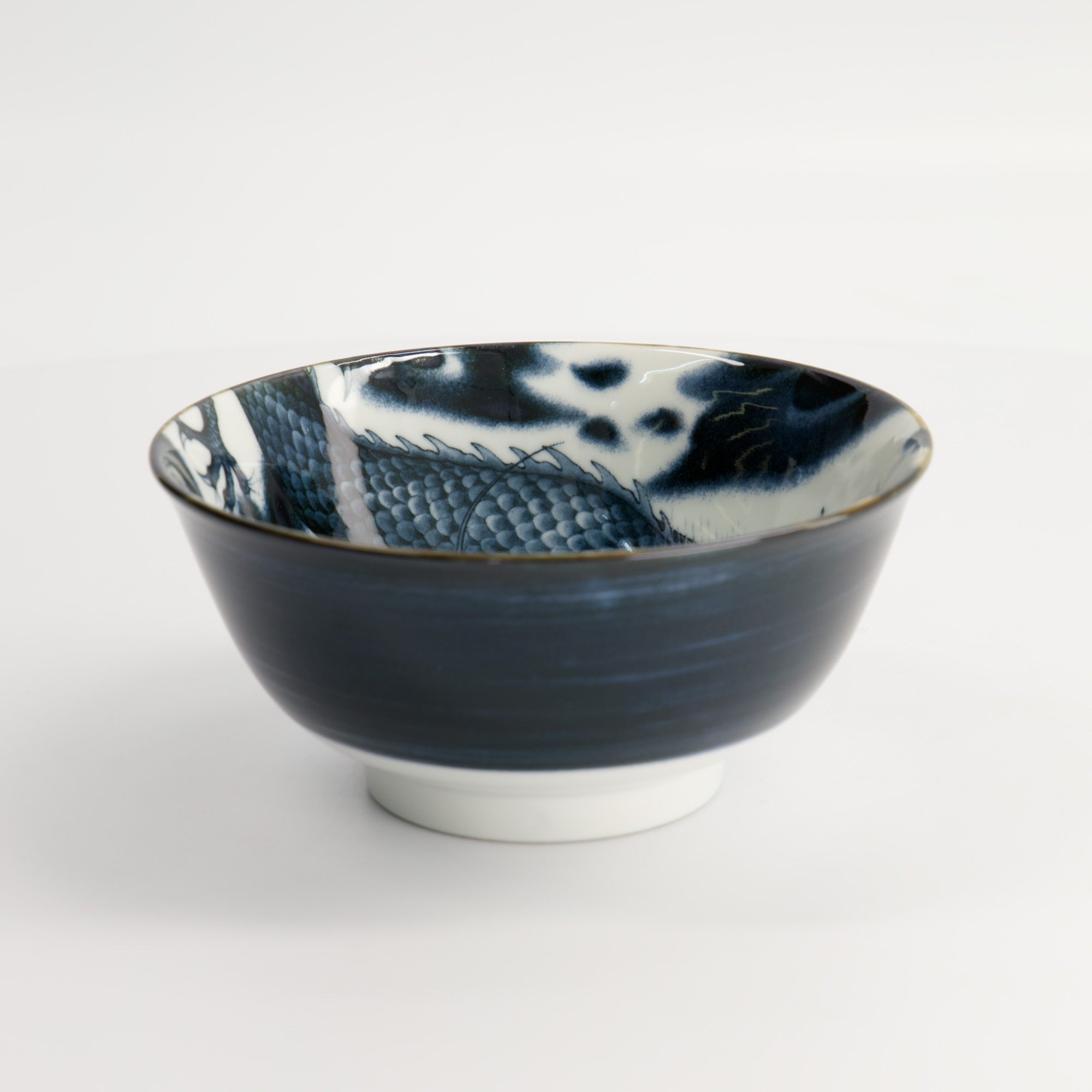 Japonism Dragon Tayo Bowl 14.7x6.9cm 500ml Black 18690 6/48 Gift