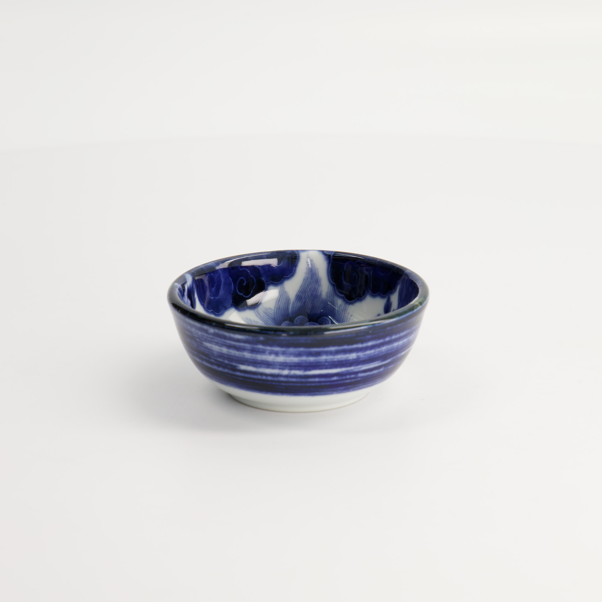 Japonism Lion Dish 8.7x3.7cm 95ml Blue 12/144 Gift