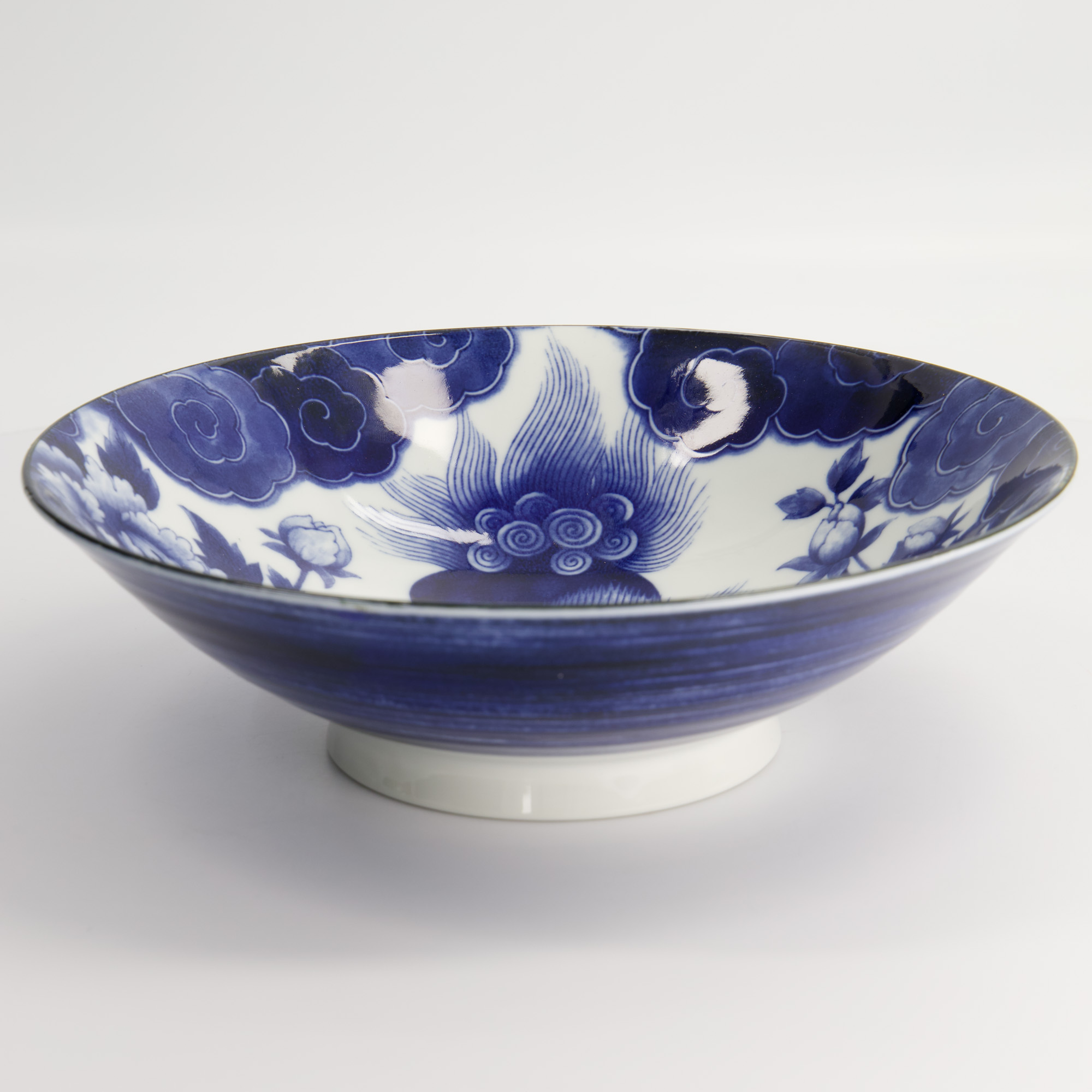 Japonism Lion Menbachi Bowl 25.2x7.7cm 1600ml Blue 3/24 Gift