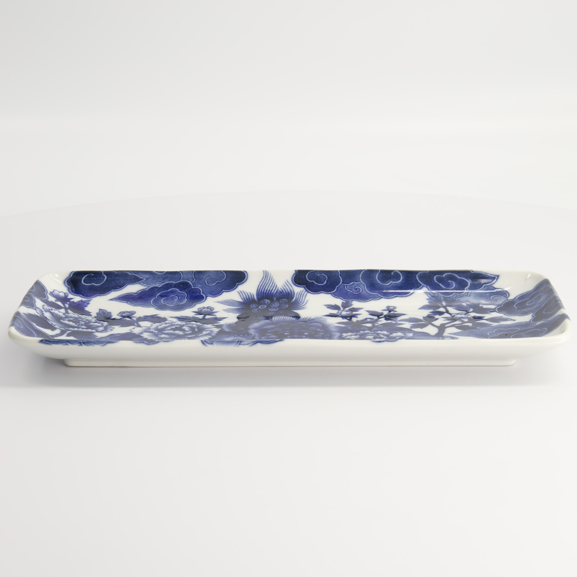 Japonism Lion Plate 28.5x14x2.5cm Blue 6/48 Gift