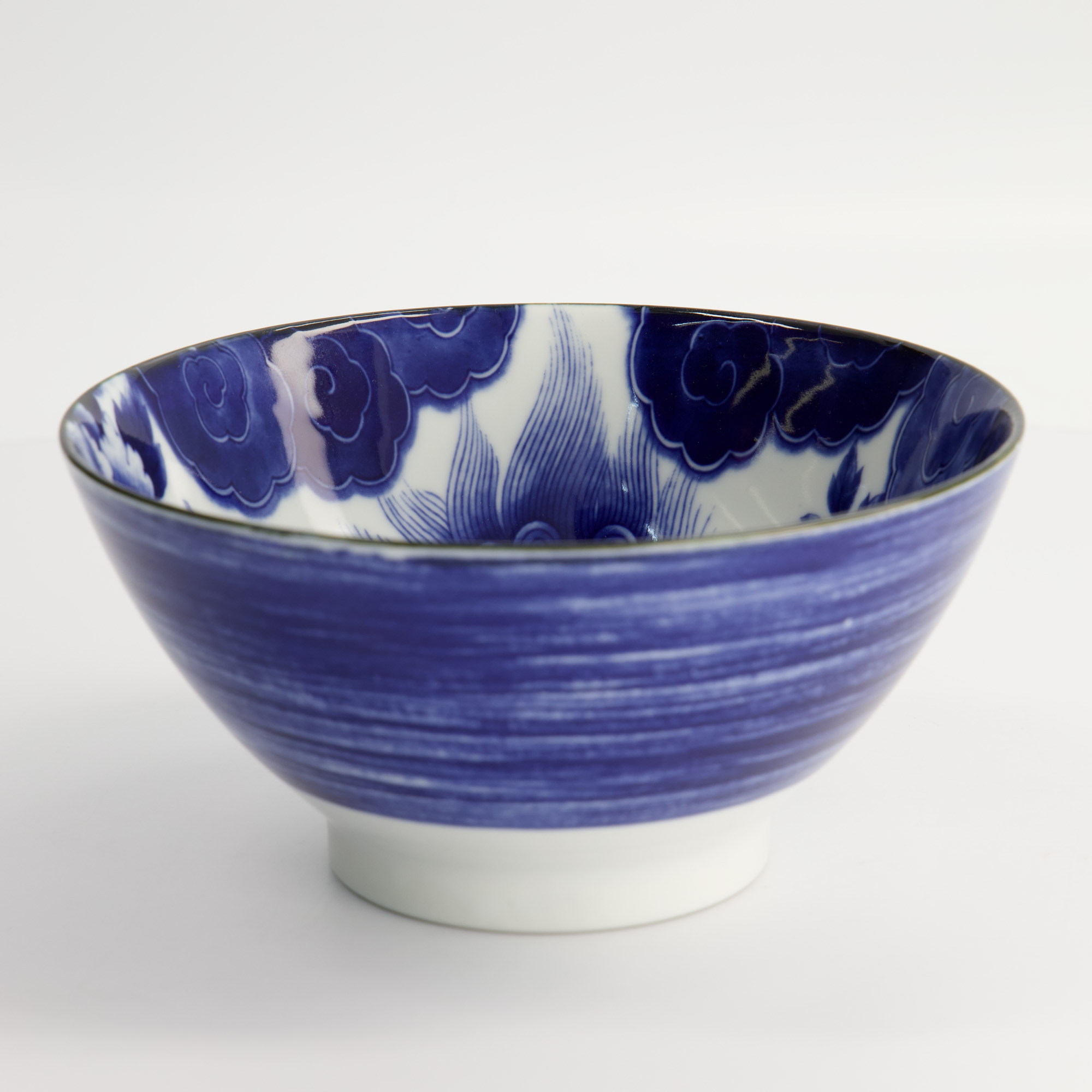 Japonism Lion Tendon Bowl 17.8x8.8cm 1000ml Blue 4/32 Gift