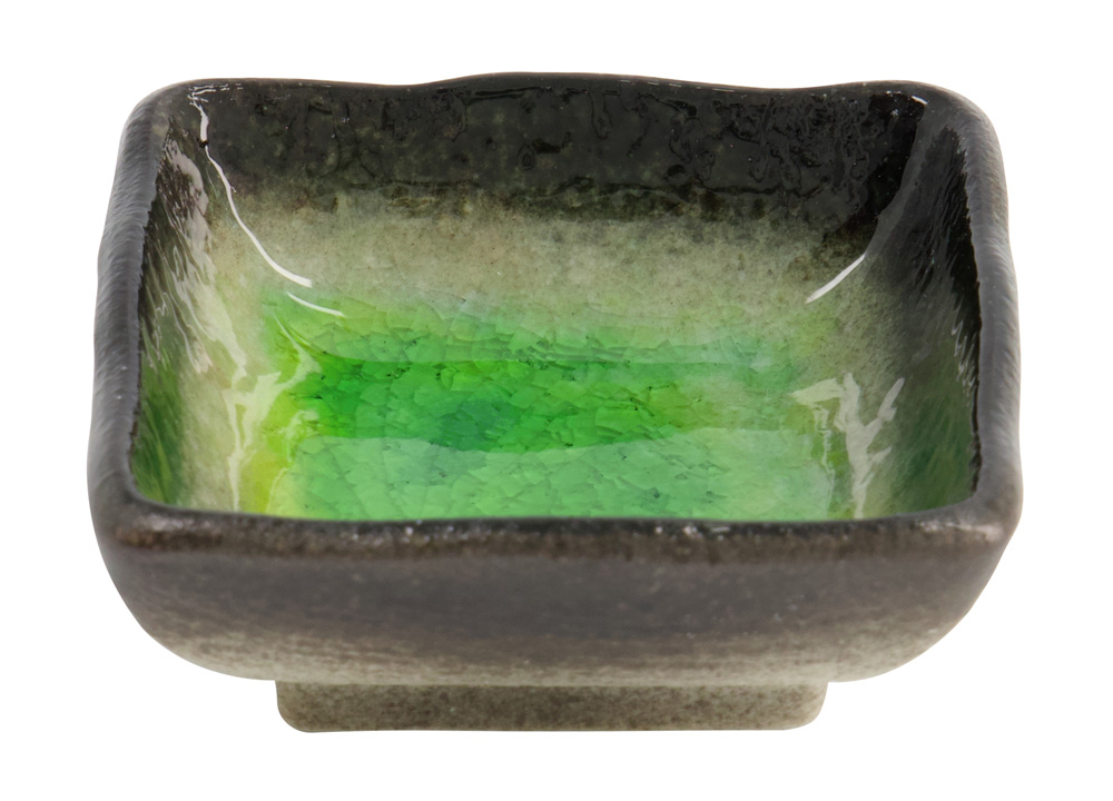 Sauce Dish 7.5x3cm Green/black 18544 12/144 Gift