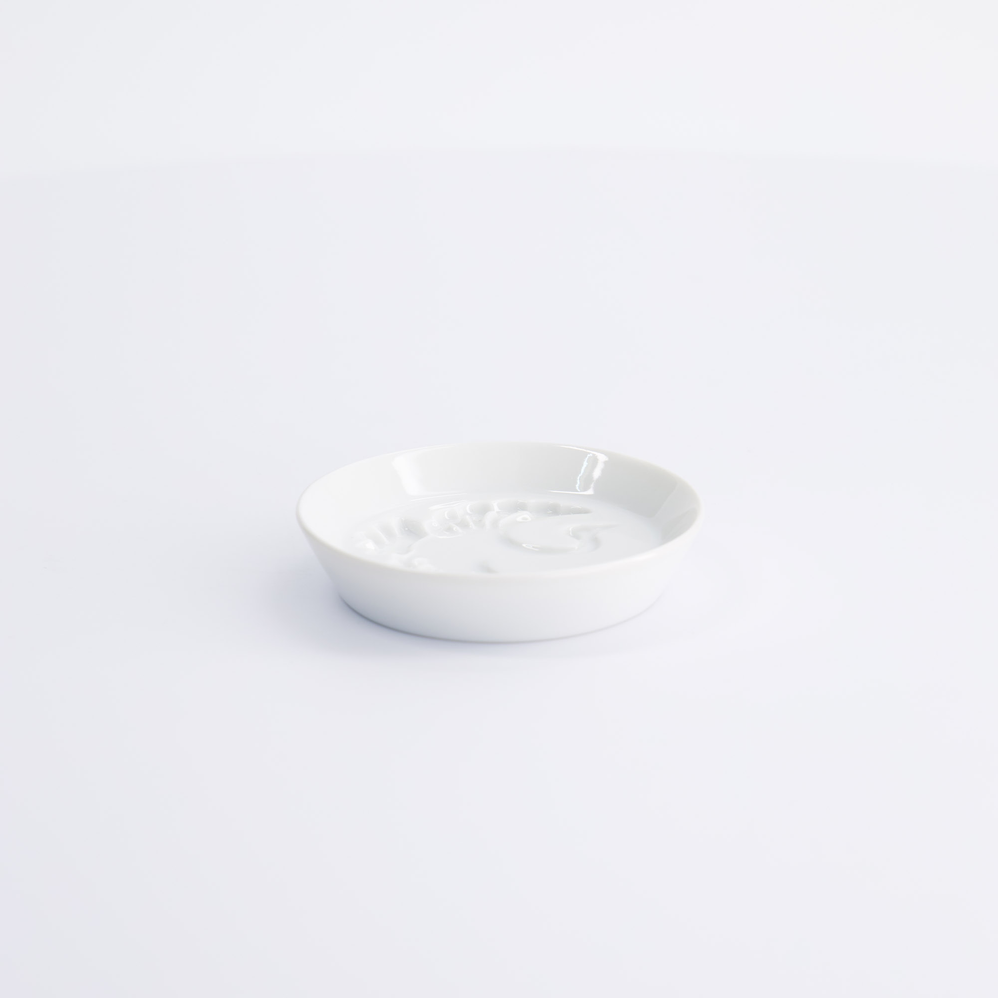 Soy Sauce Dish 8.2cm Embossed Crane Yw-8058/a 12/288 Gift