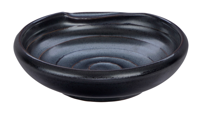 Soy Sauce Dish 8.4x2.2cm Tetsu Black Yw-8054 12/288 Gift