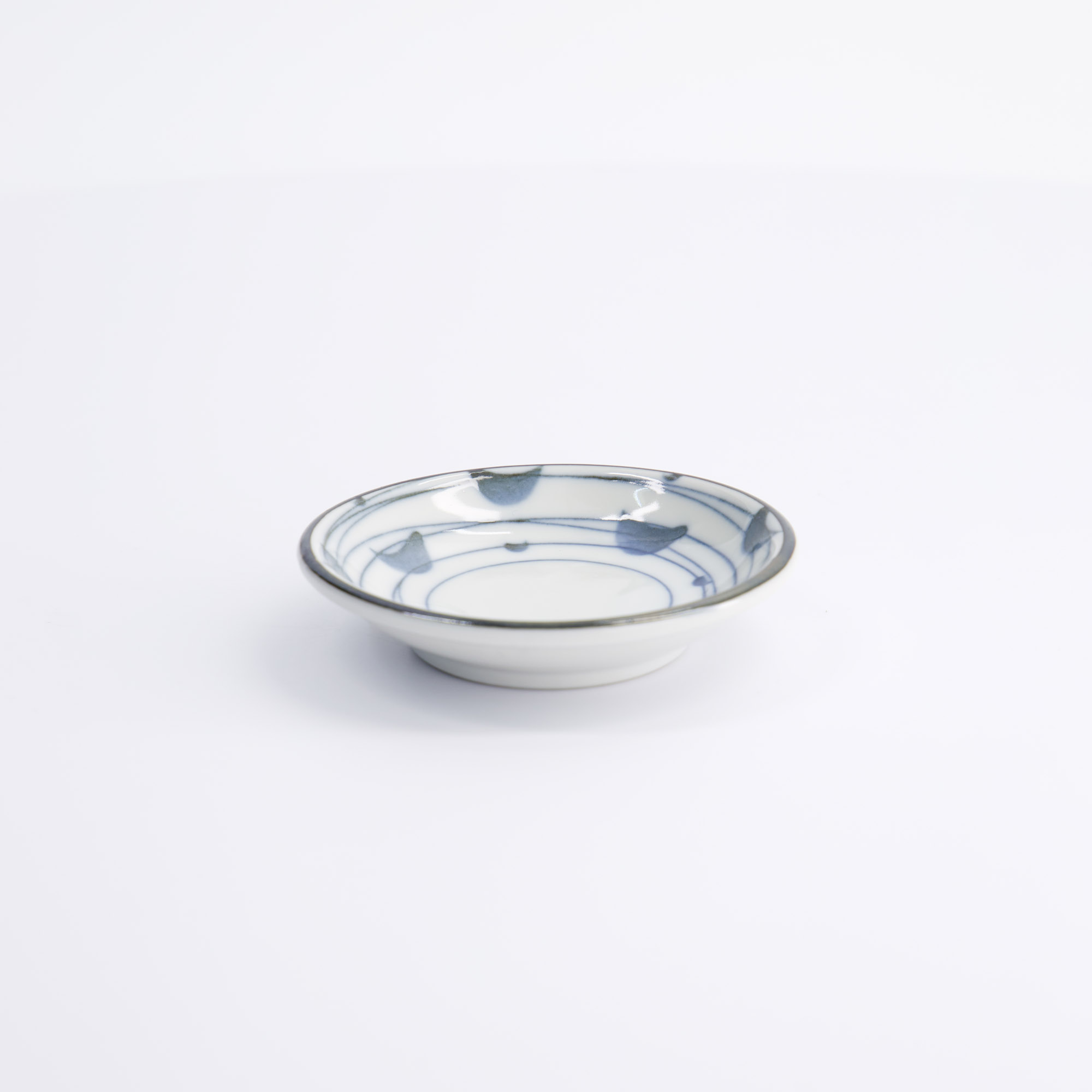 Soy Sauce Dish 9.5x2cm Seiji Rasen White/blue Fk-432 12/144 Gift