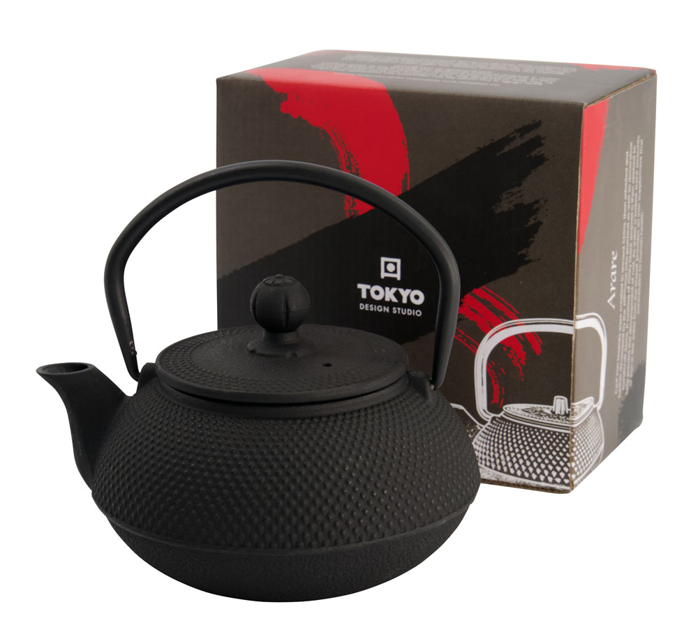 Wy Tea Kettle Iron Arare 0.6l Black  1/8 Gift