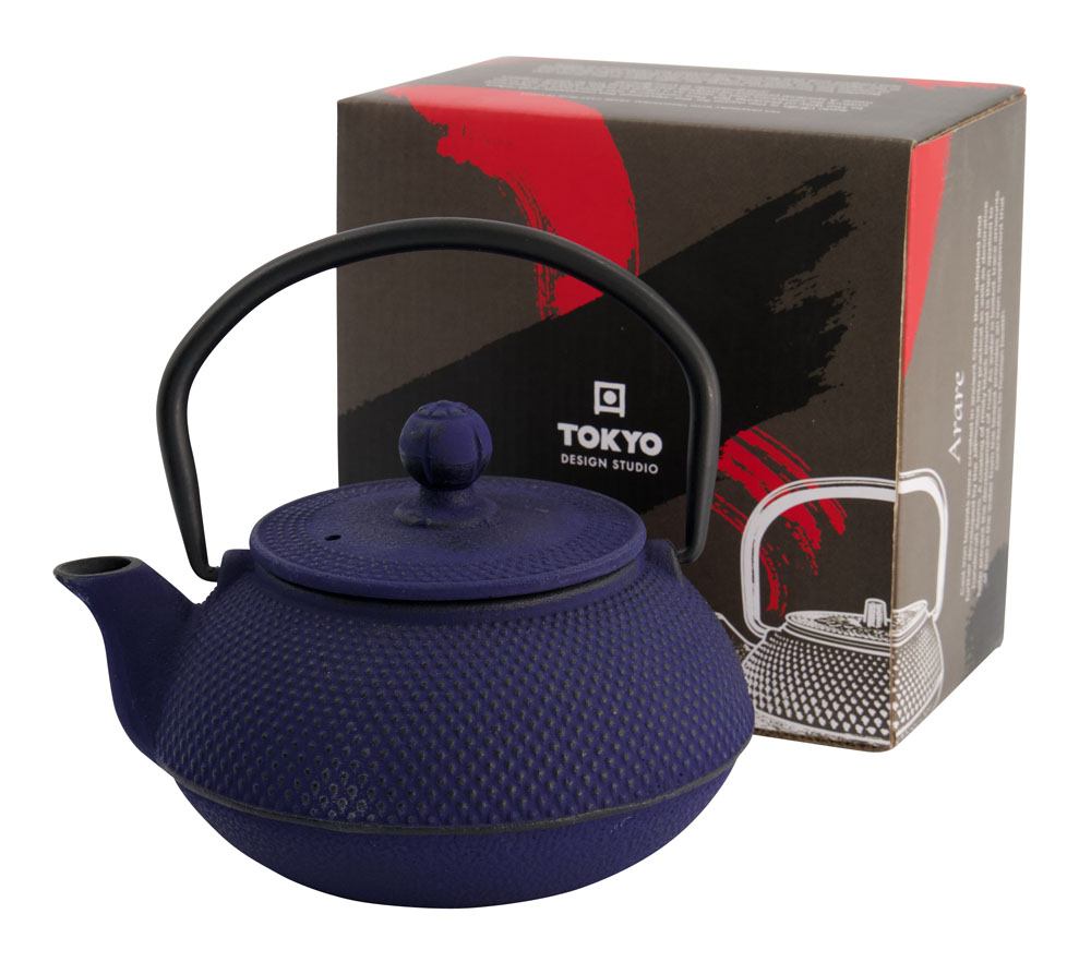 Wy Tea Kettle Iron Arare 0.6l Blue  1/8 Gift