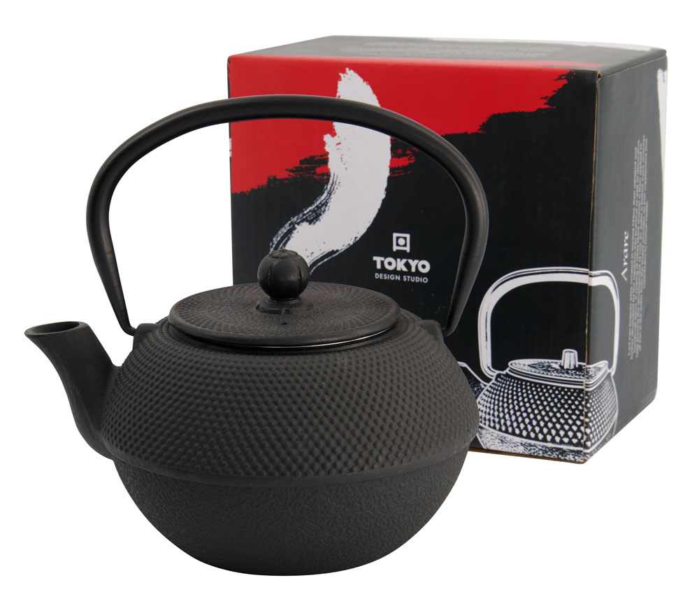 Wy Tea Kettle Iron Arare 1.2l Black 1/8 Gift