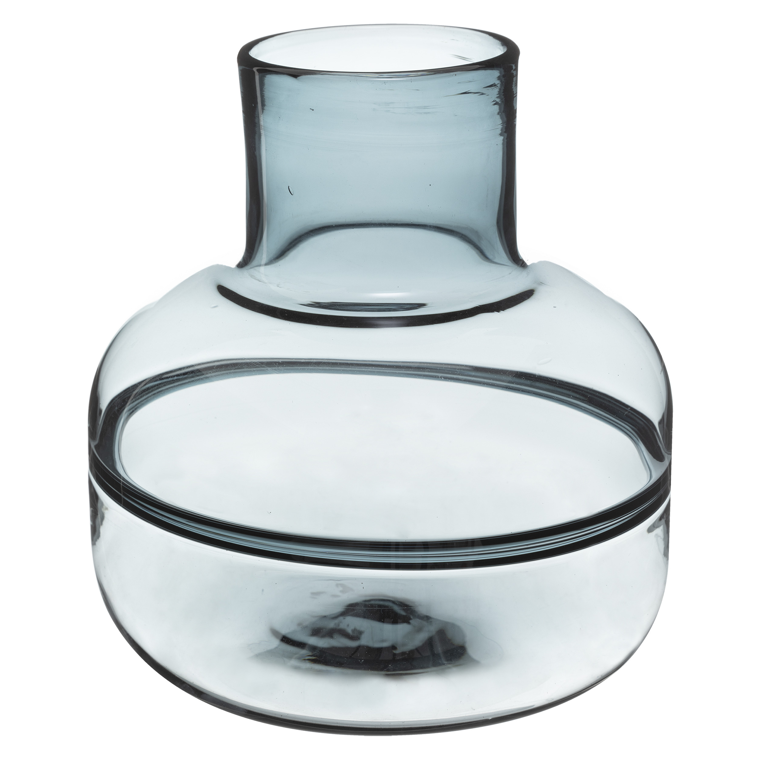 Aw24 Vase Line Tall 23.5cm Grey Glass Gift