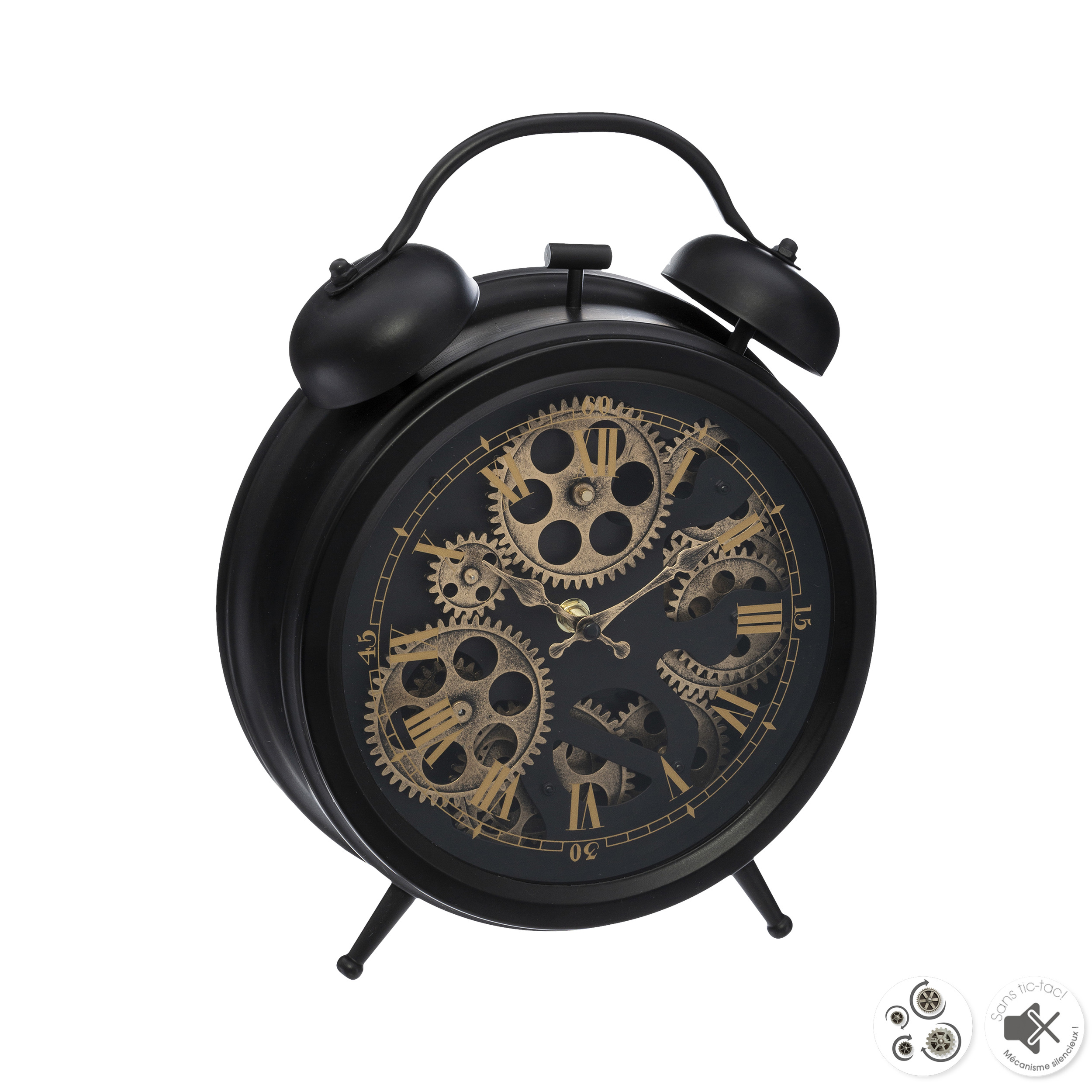Aw24 Janis Desk Clock With Mechanism 33x26cm Gift