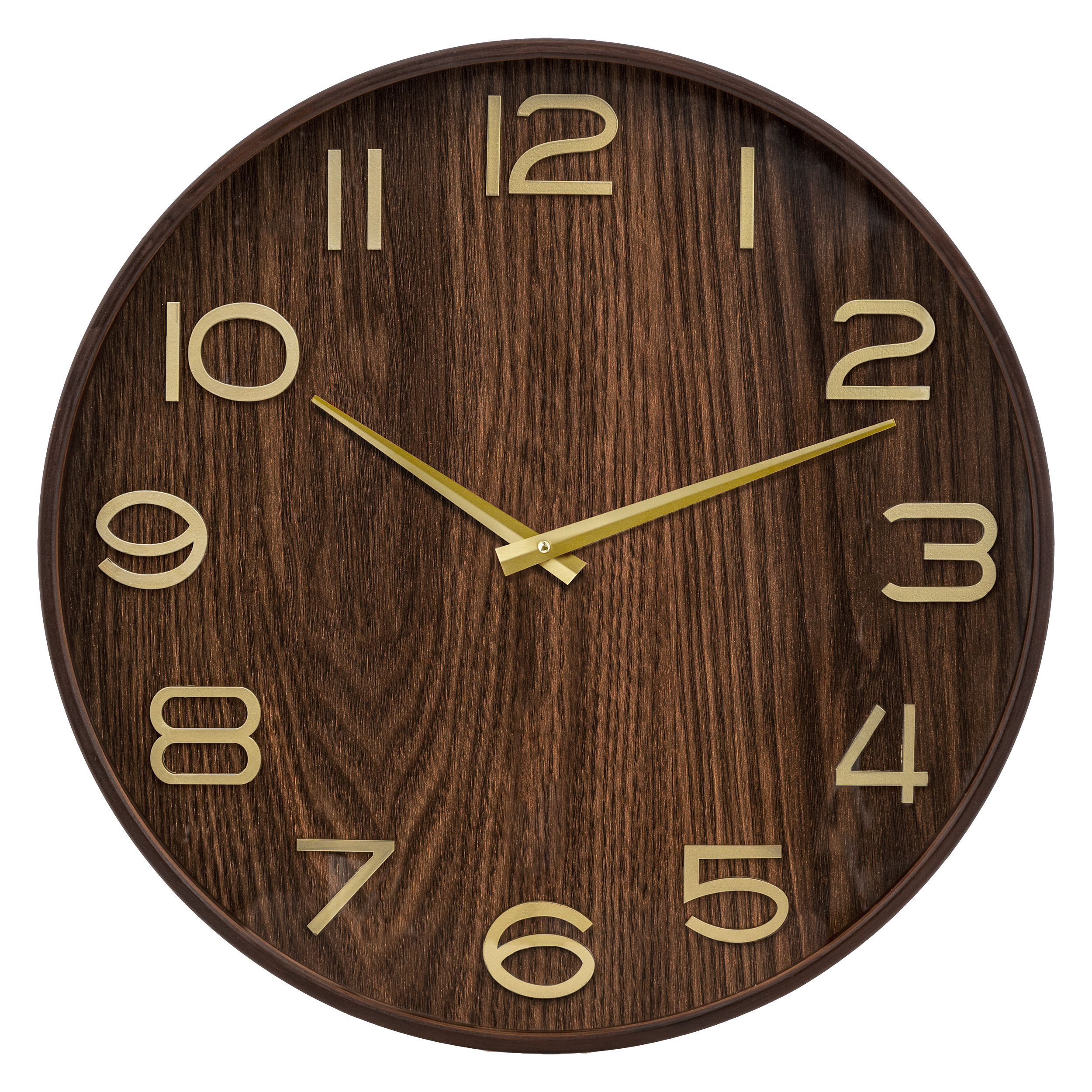 Aw24 Wood Clock Ivana Brown D55cm Gift
