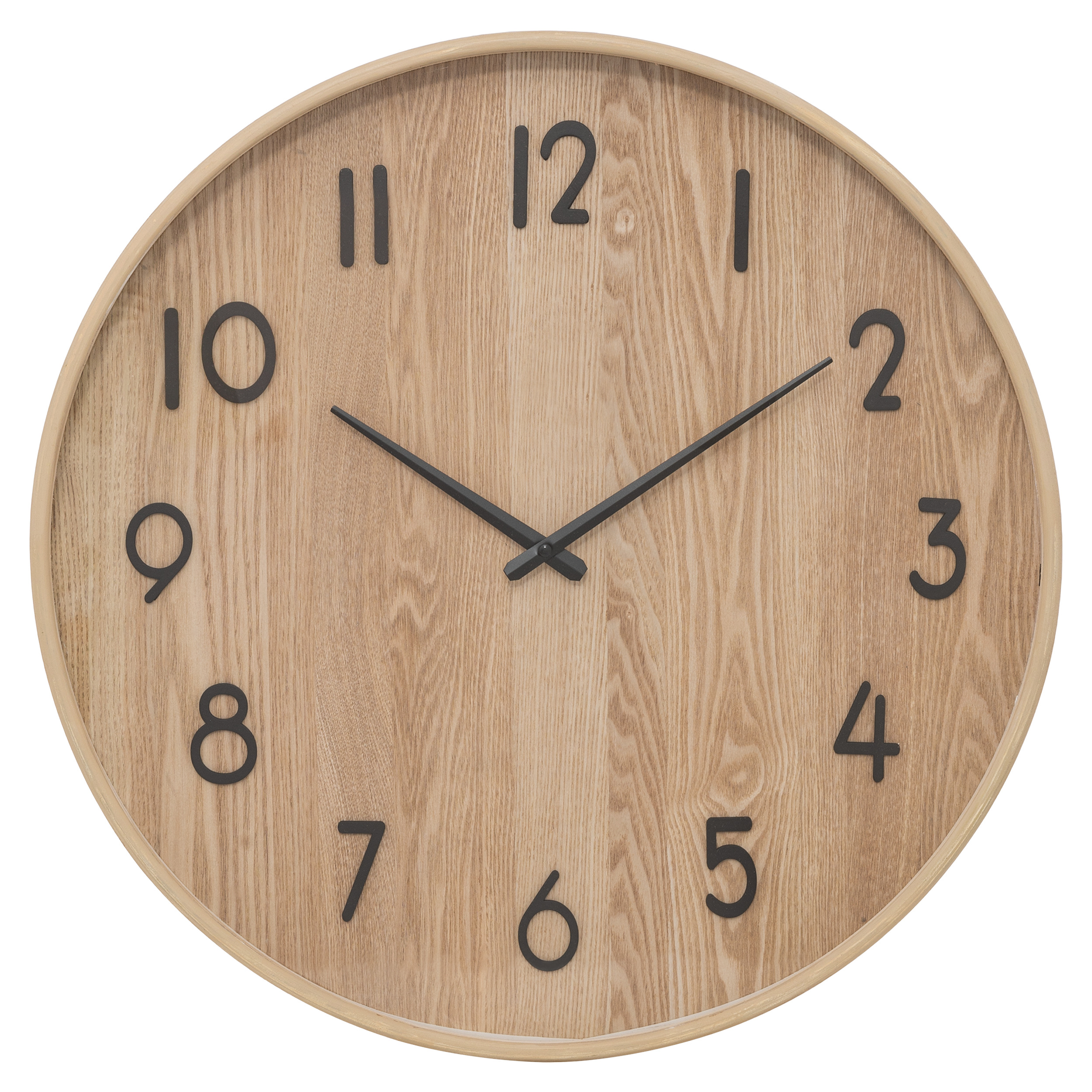 Aw24 Clock Wood Ivana Natural D55cm Gift