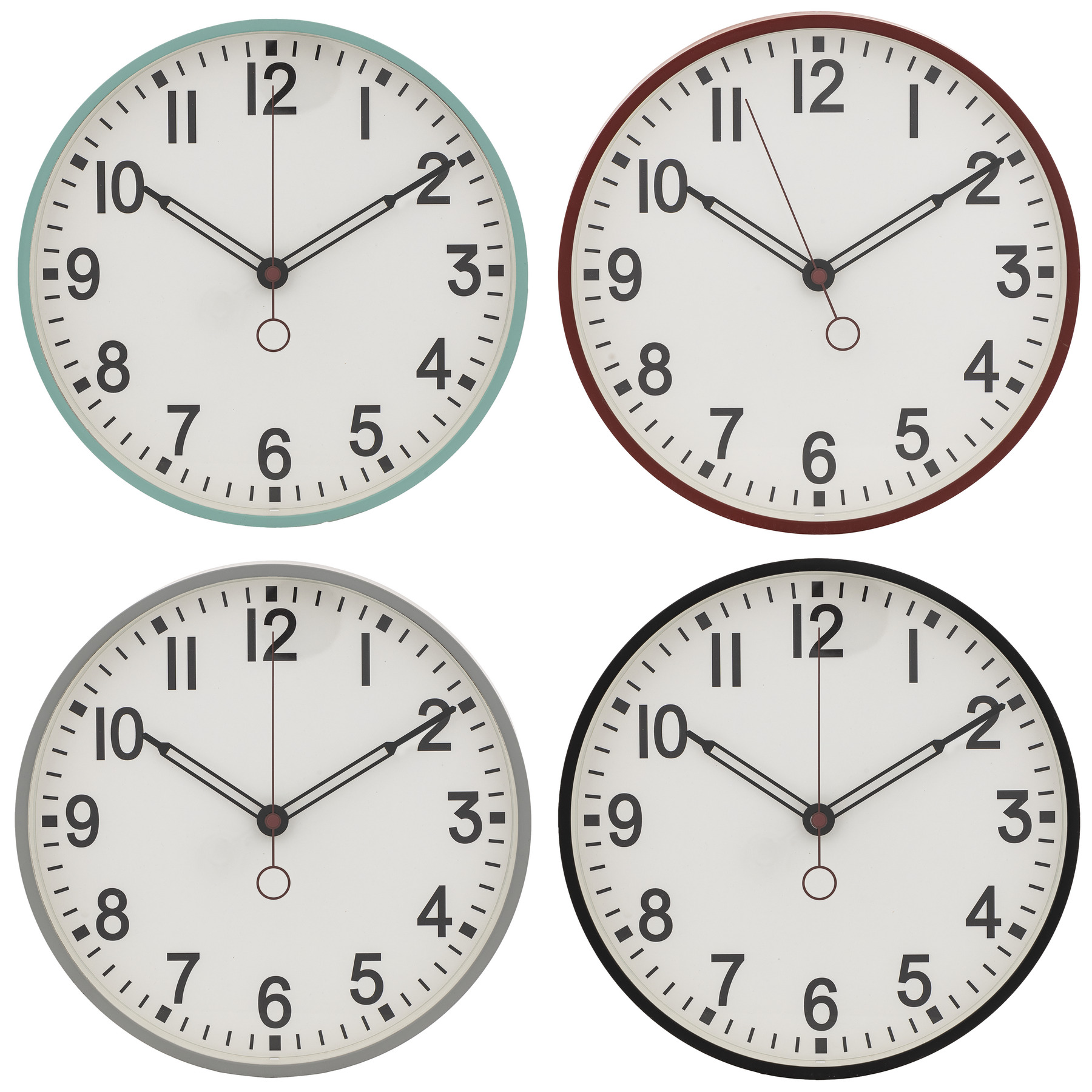 Aw24 Plastic Clock Cory D29cm Assorted Gift