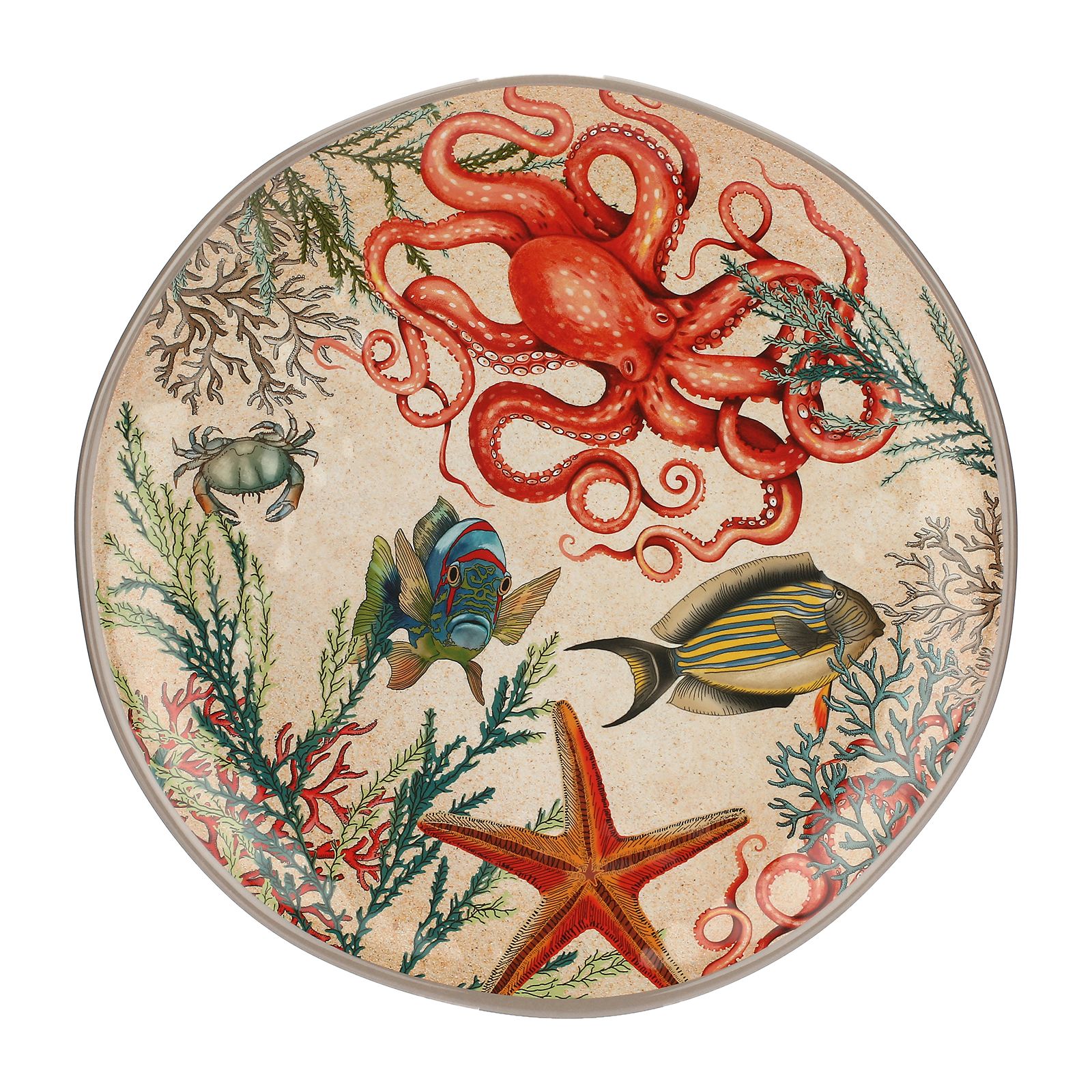 Sea Life Round Platter 42 Cm Gb Gift