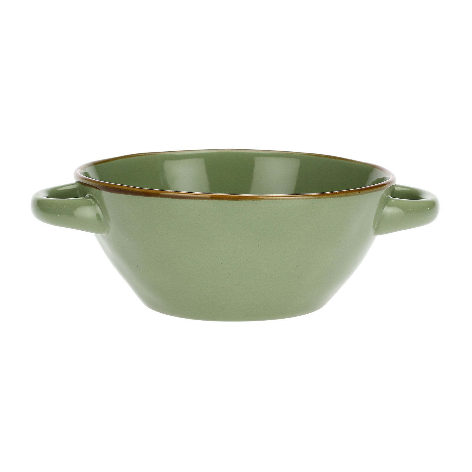 Concerto Verde Oliva Soup Bowl W/handles Gift