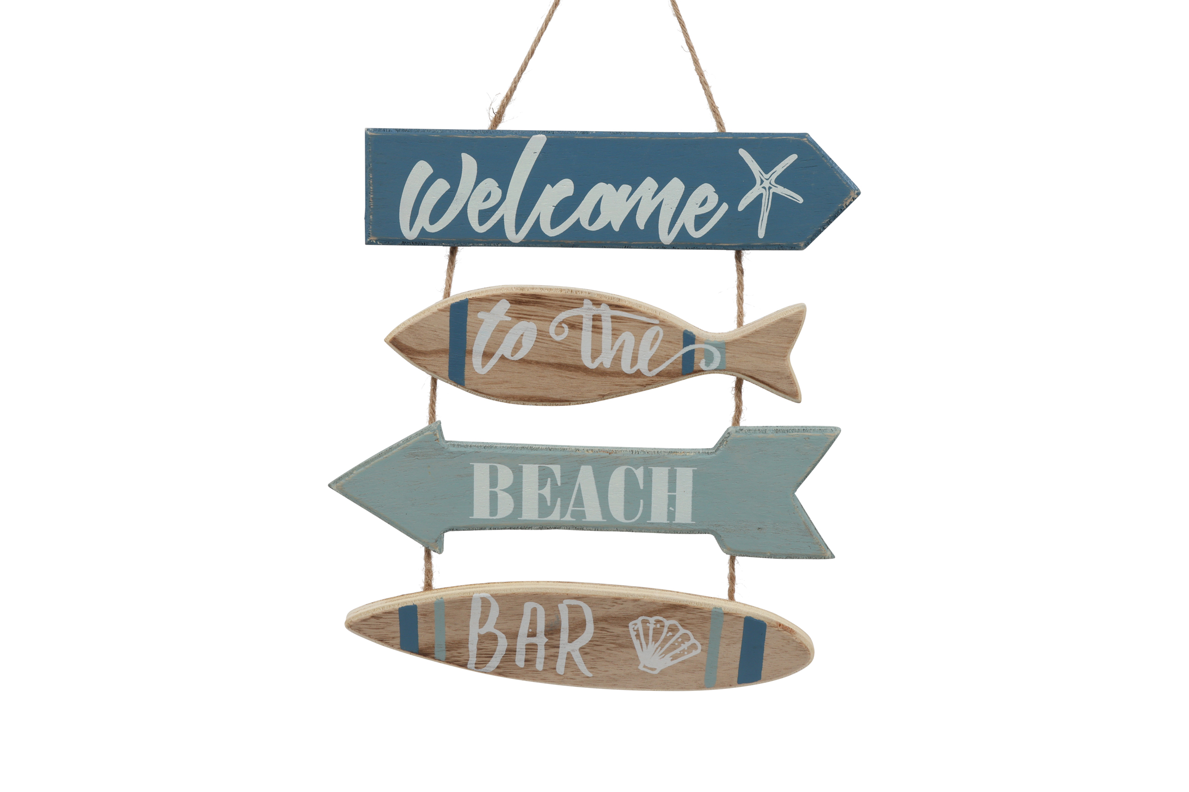 Hanger Welcome Beach White Blue Gift