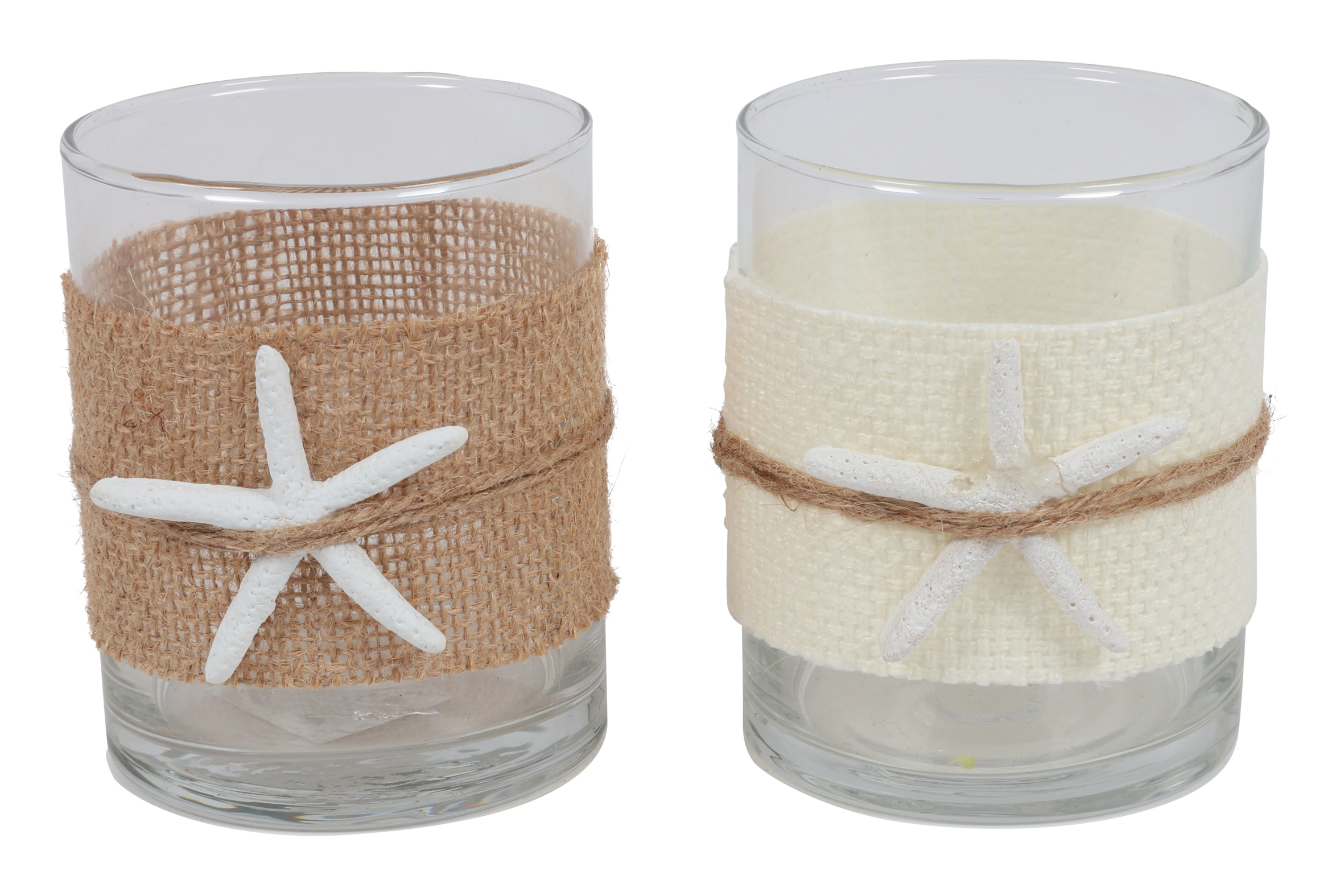 Tealight Rd W/seastar M A2 Natural/white Gift