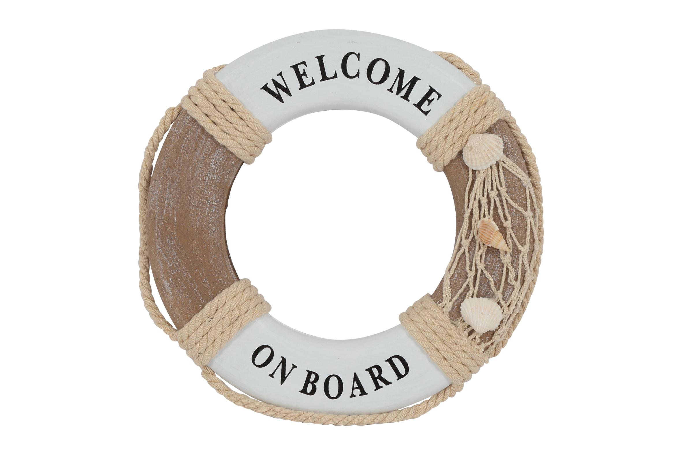 Life Ring Welcome O/t Beach S Natural/white Gift