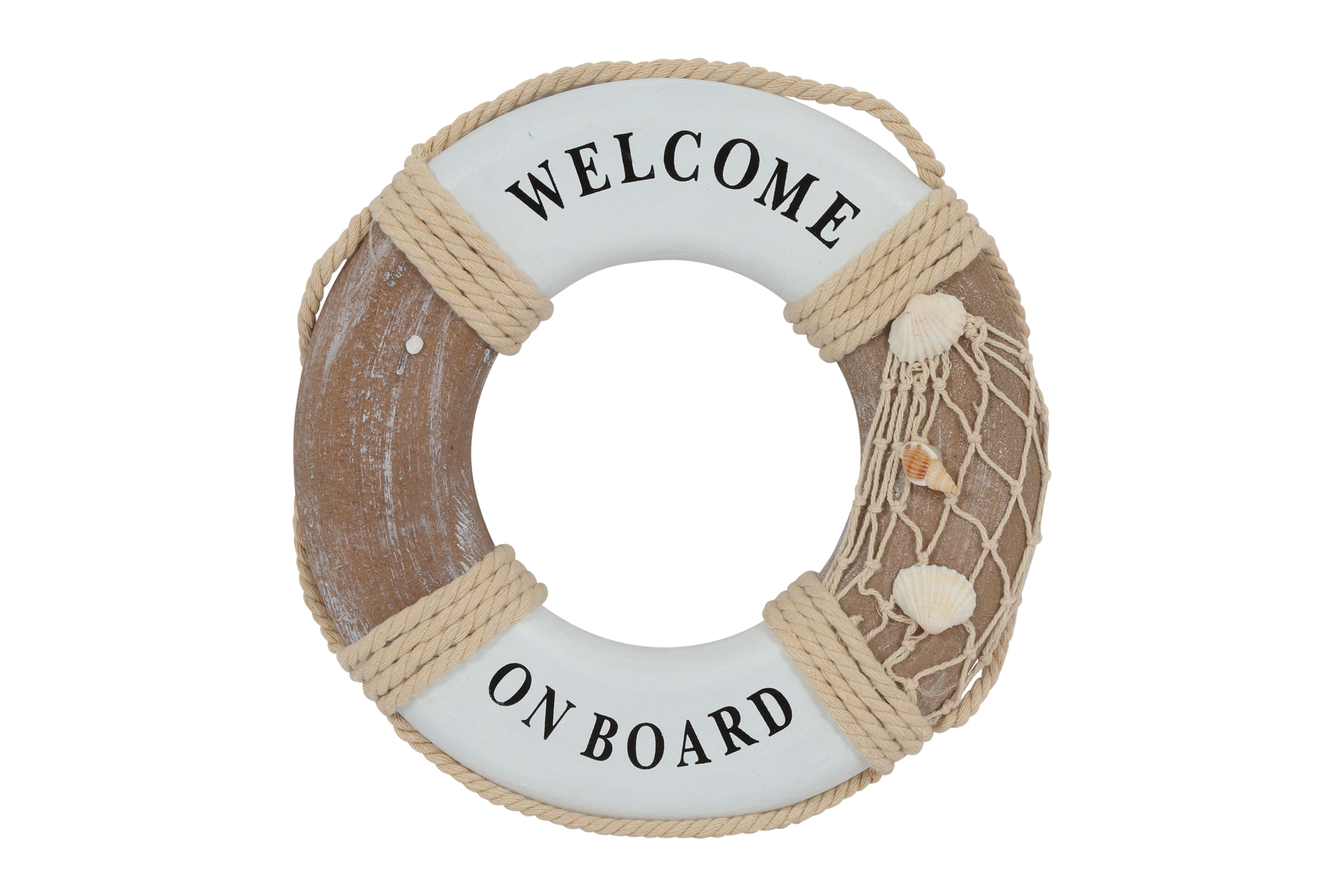 Life Ring Welcome O/t Beach M Natural/white Gift