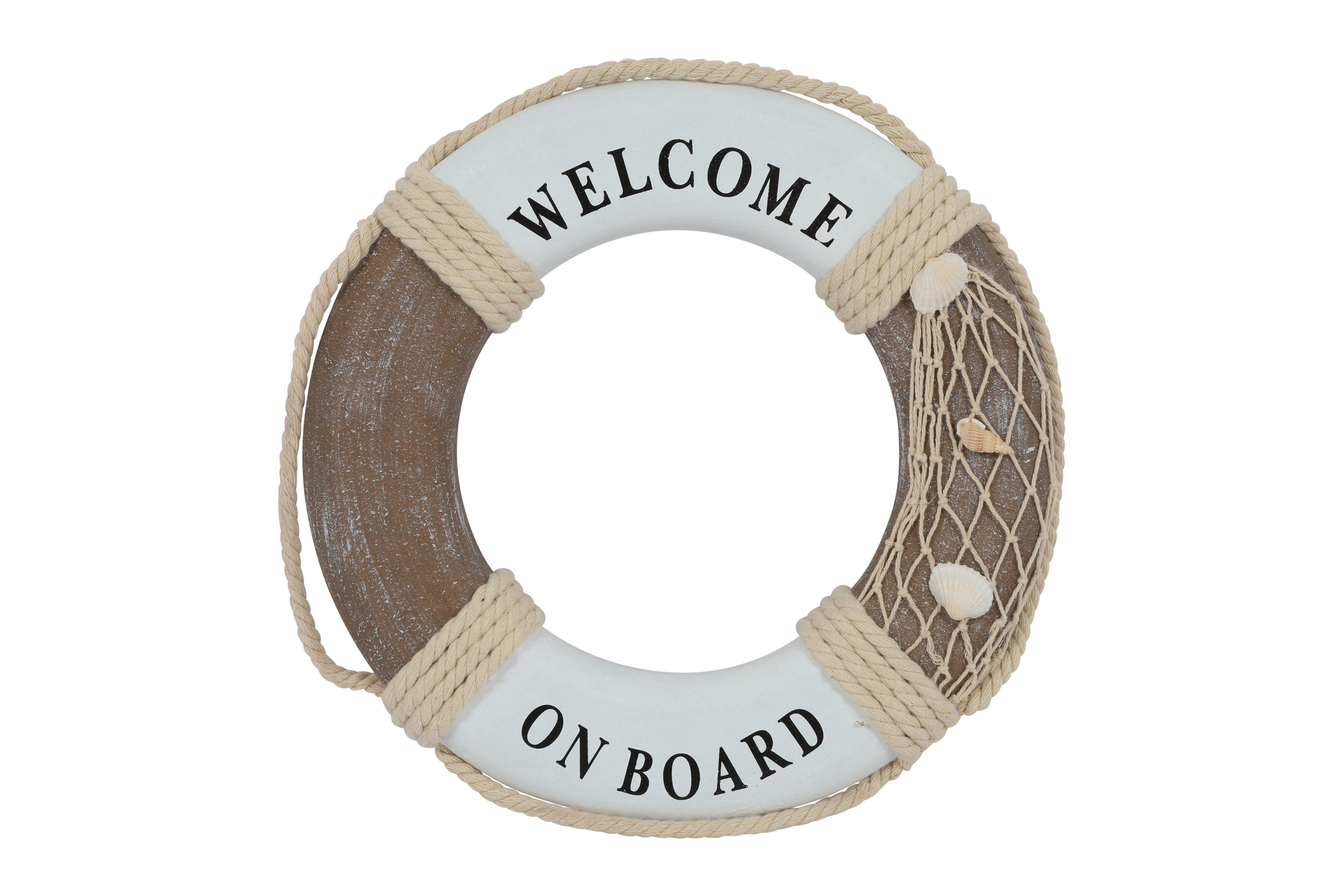 Life Ring Welcome O/t Beach L Natural/white Gift