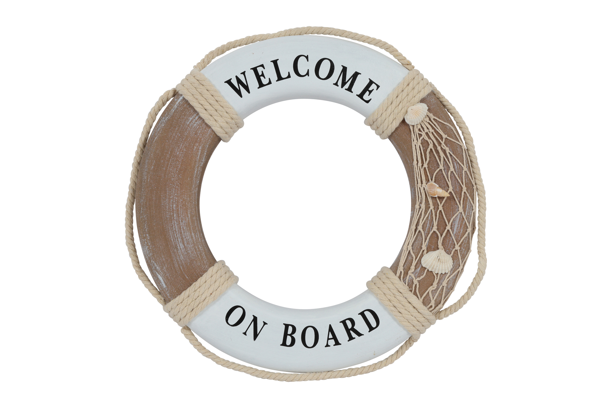 Life Ring Welcome O/t Beach Xl Natural/white Gift