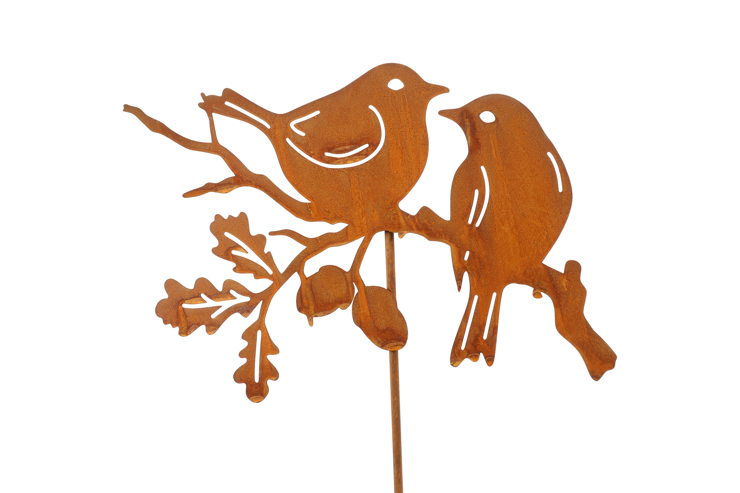 Gardenstick Bird Branch L Rusty Gift