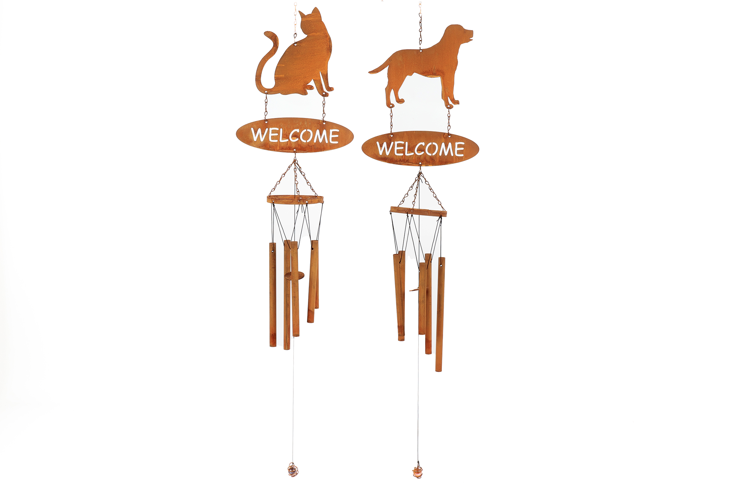 Windchime Cat A2 Rusty Gift