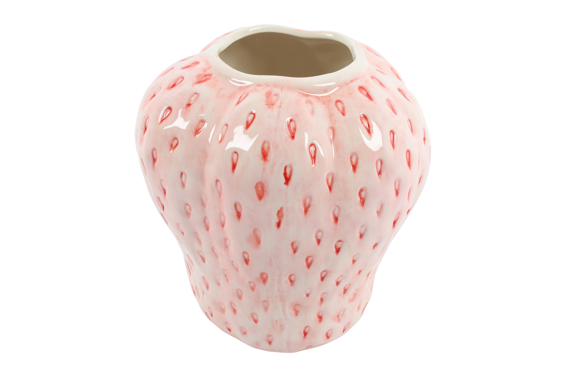 Vase Strawberry L Pink Gift