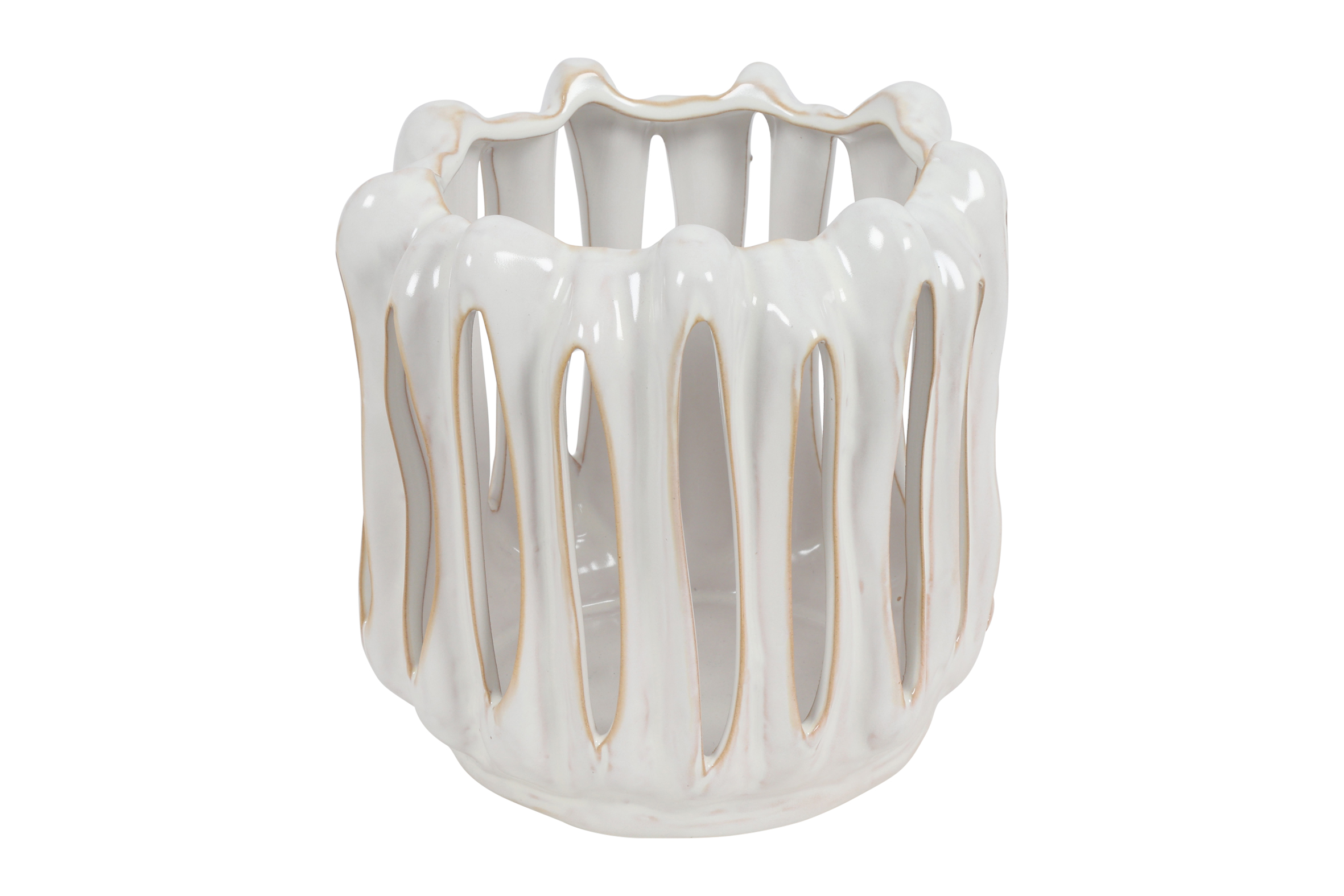 Tealight Rd Liner S White Gift