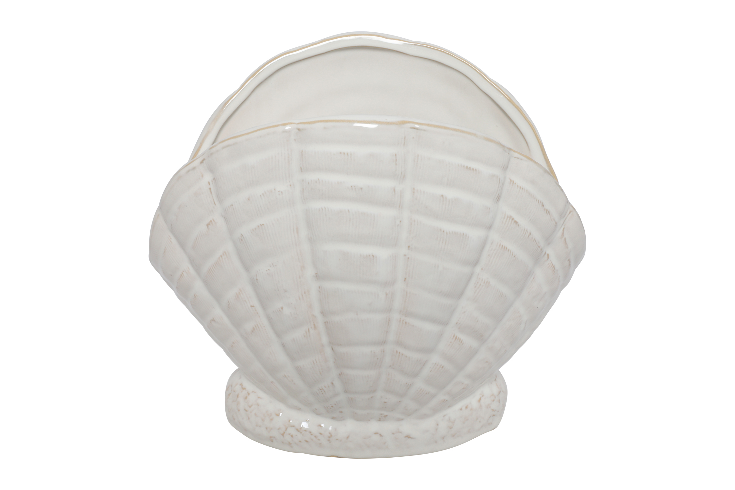 Flowerpot Shell L White Gift