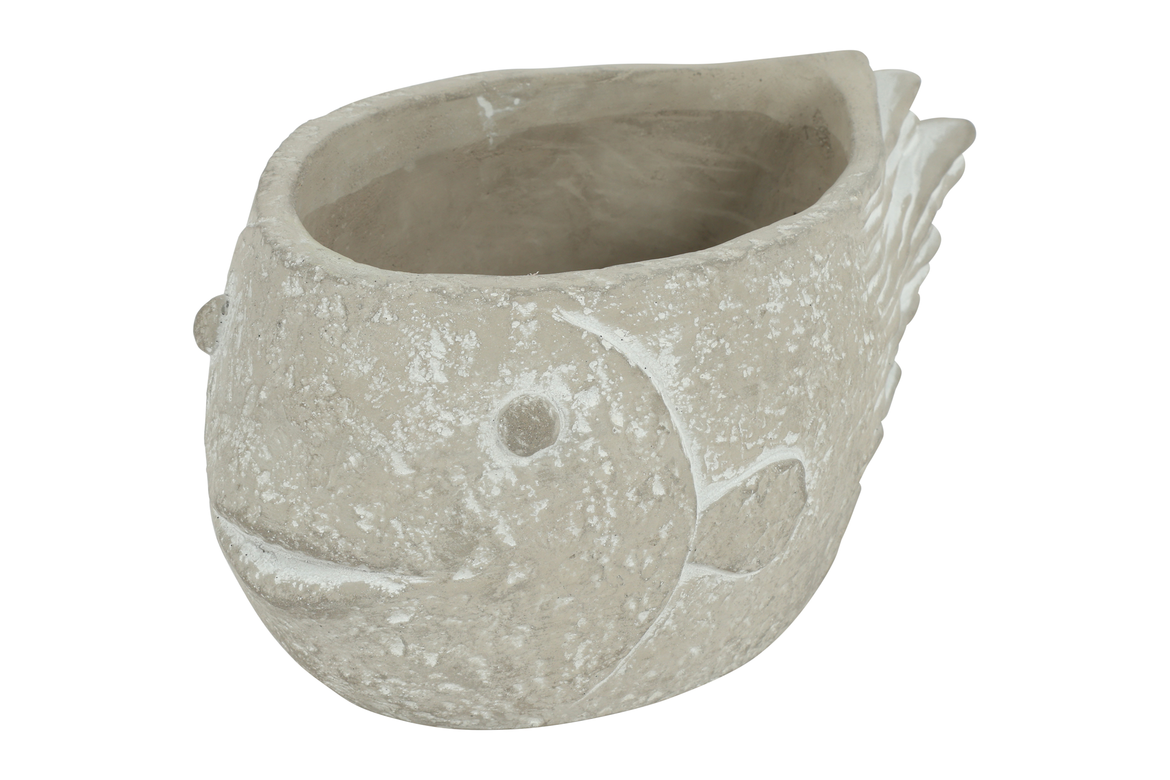 Planter Fish L Grey Gift