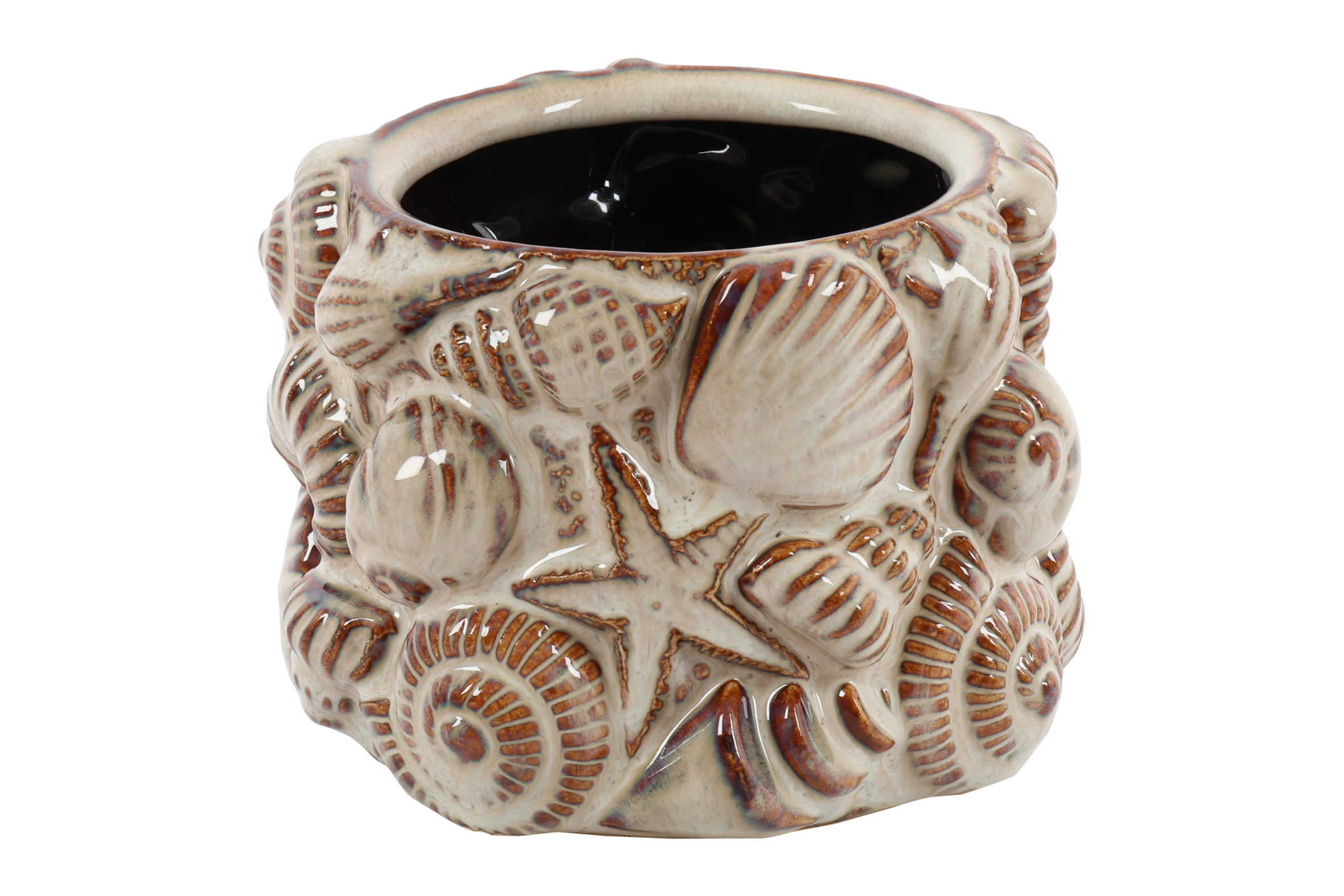 Flowerpot Shellfish S L.brown Gift