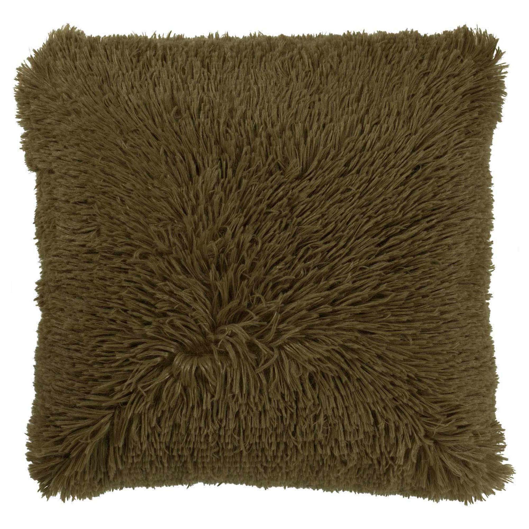 Fluffy 45x45cm Military Olive Cushion Cover Gift