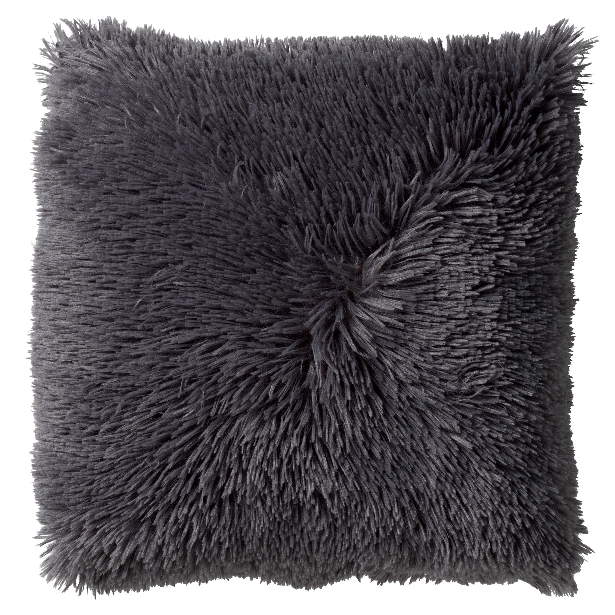 Fluffy 45x45cm Charcoal Gray Cushion Cover Gift