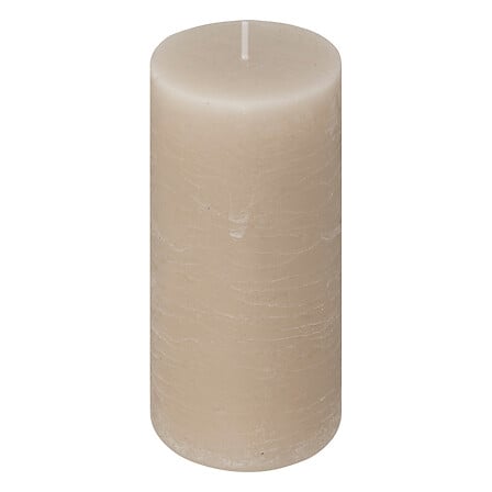 Ss25 Olia Taupe Round Candle 6.8x14cm Gift