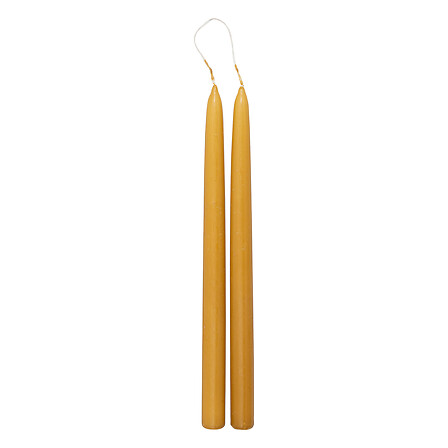 Ss25 Set Of 2 Hugo Yellow Tapered Candle H30 Gift