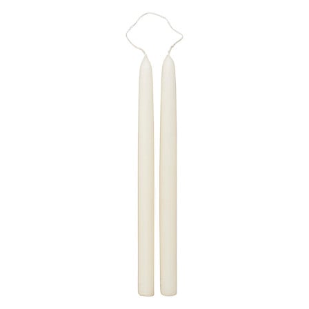 Ss25 Set Of 2 Hugo Ivory Tapered Candle H30 Gift