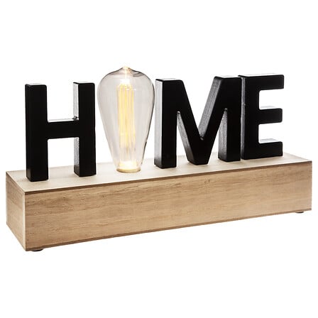 Ss25 Black Led Home Sign L34cm Gift