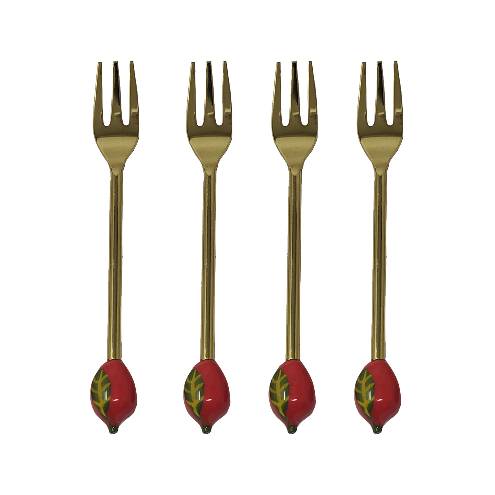 Ss25 Set Of 4 Strawberry Forks Gift