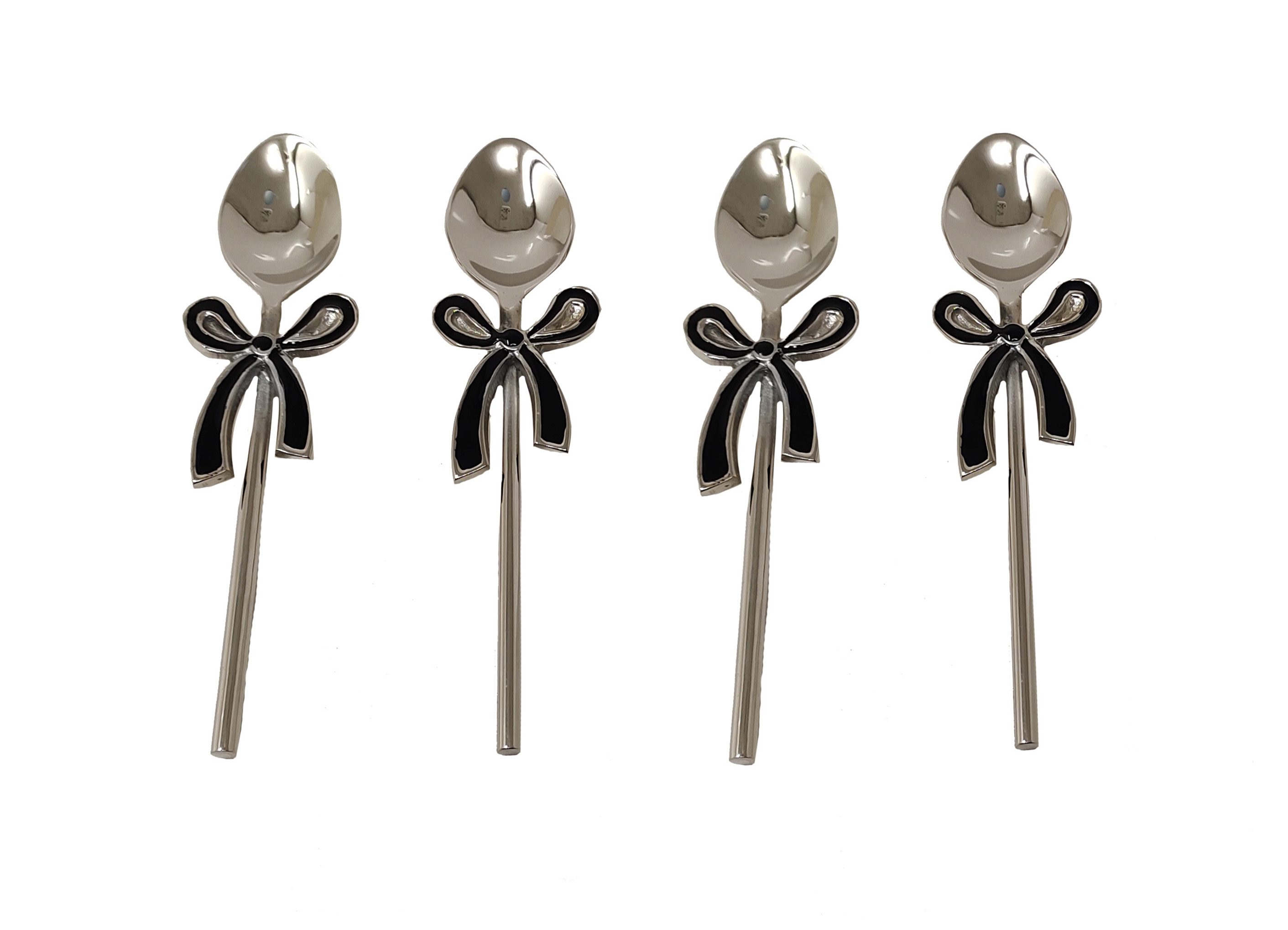 Aw25 Set Of 4 Spoons - Bow Gift