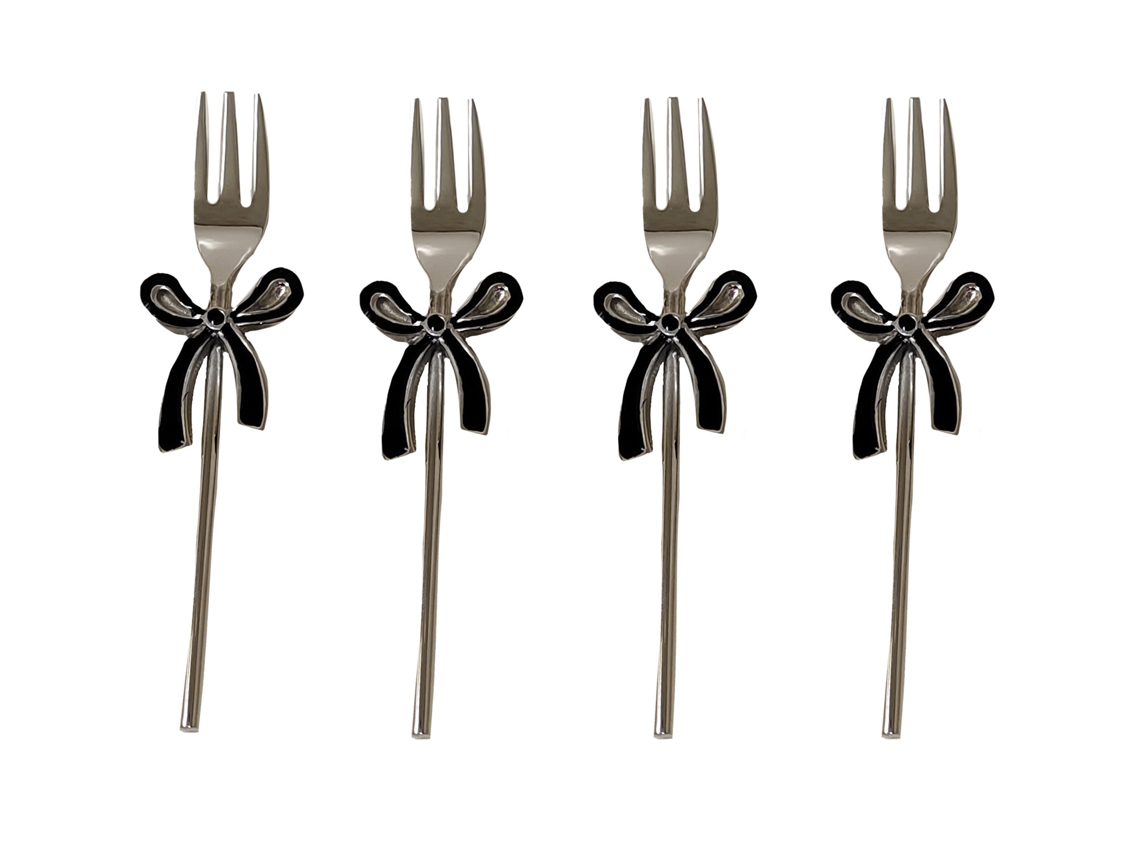 Aw25 Set Of 4 Forks - Bow Gift