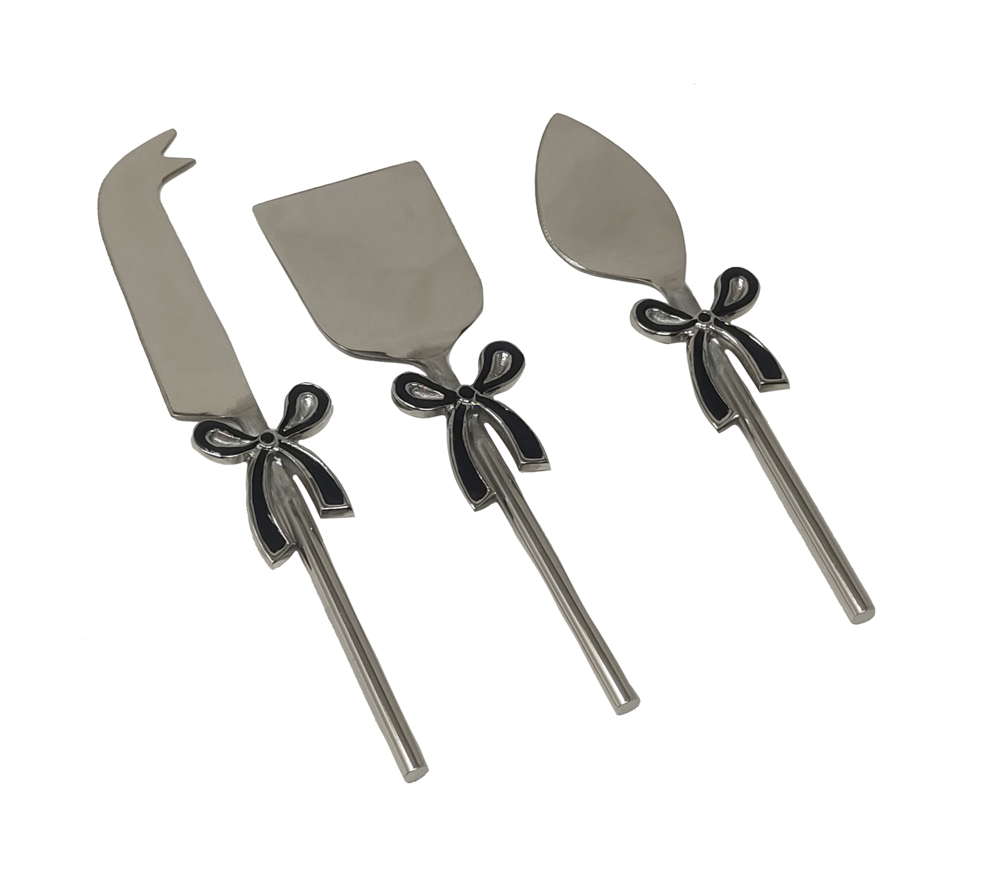 Aw25 Set Of 3 Cheese Knives - Bow Gift