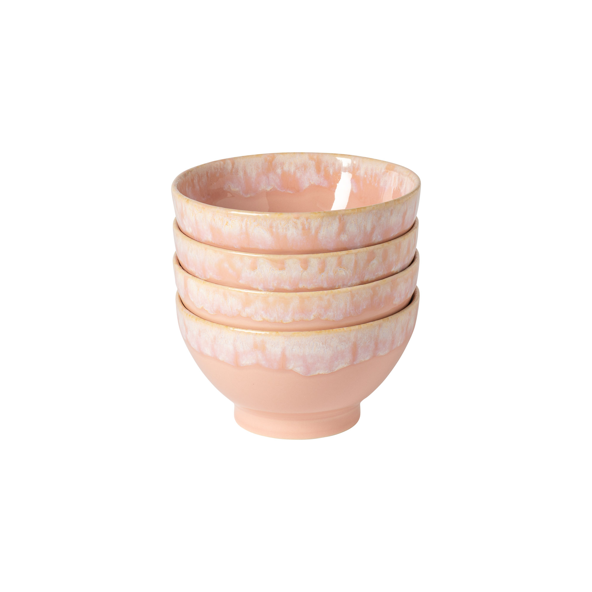 Latte Bowls Soft Pink Set 4 Tacas Latte 15cm Gift