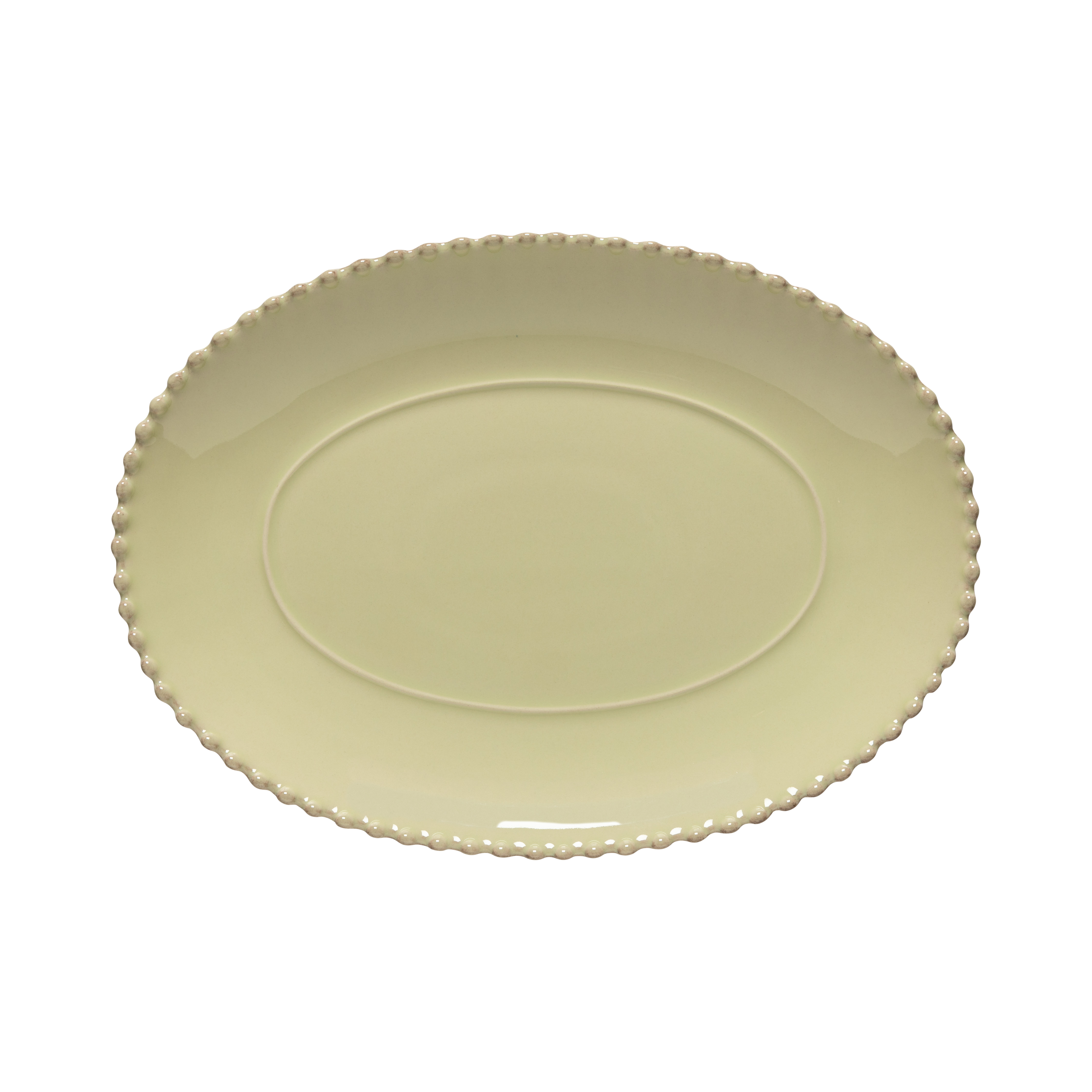 Pearl Lilly Green Oval Platter 34cm Gift