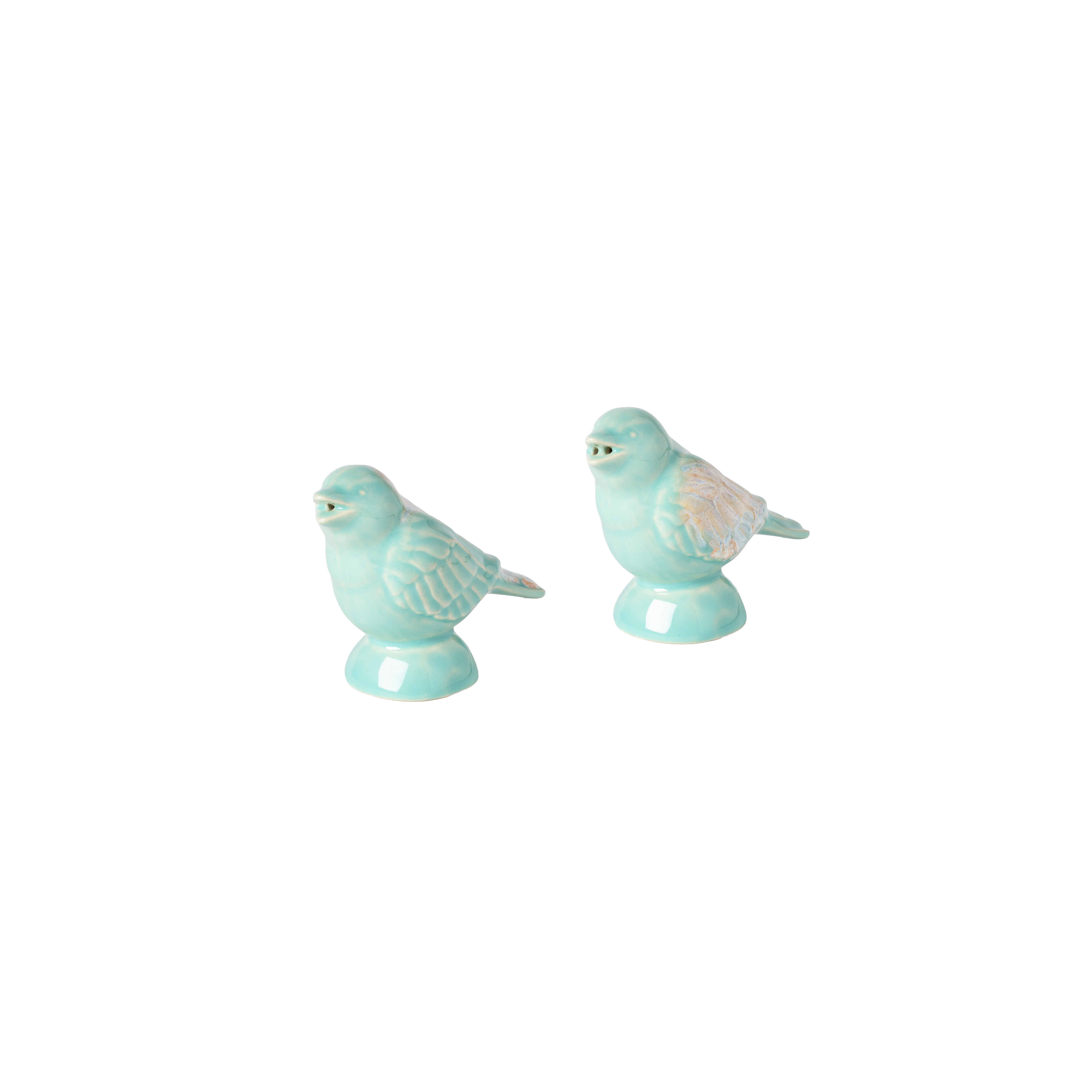 Taormina Aqua Salt And Pepper Shaker Sparrow 9cm Gift