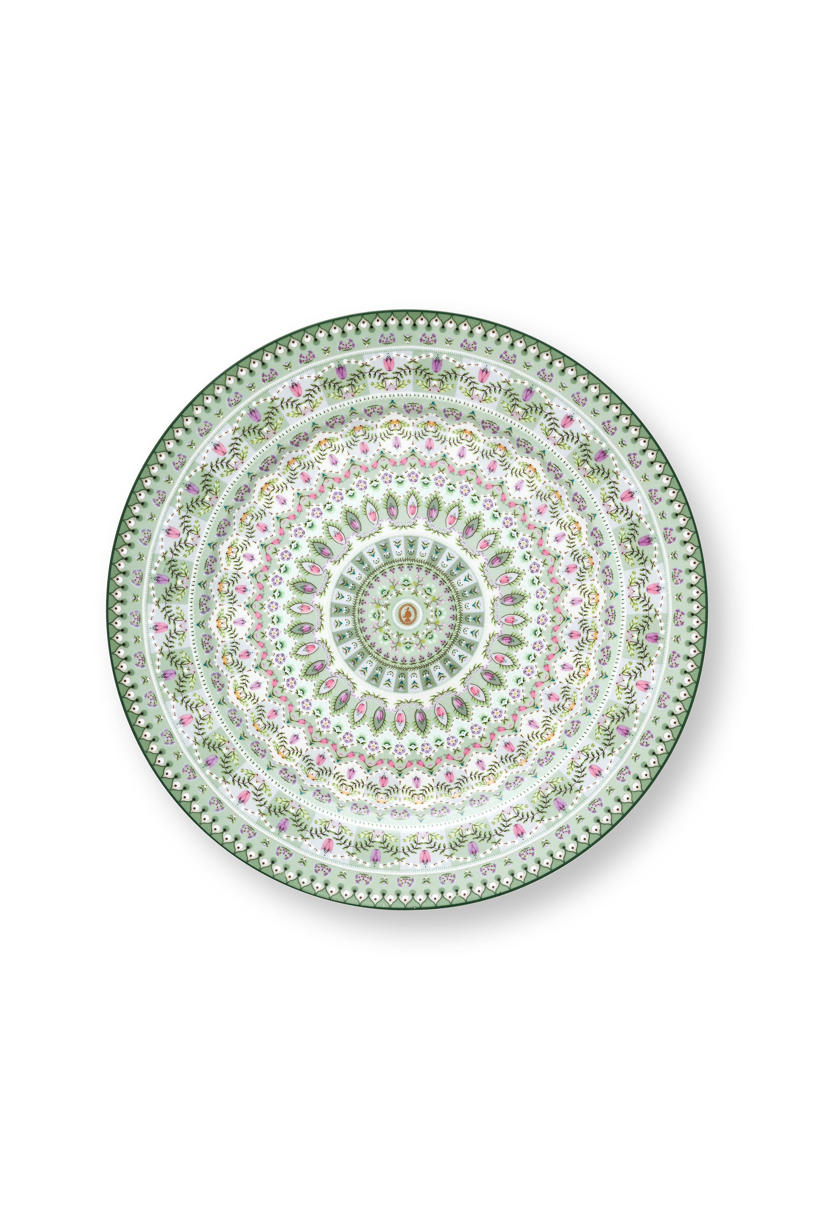 Plate Lily & Lotus Moon Delight Light Green 32cm Gift