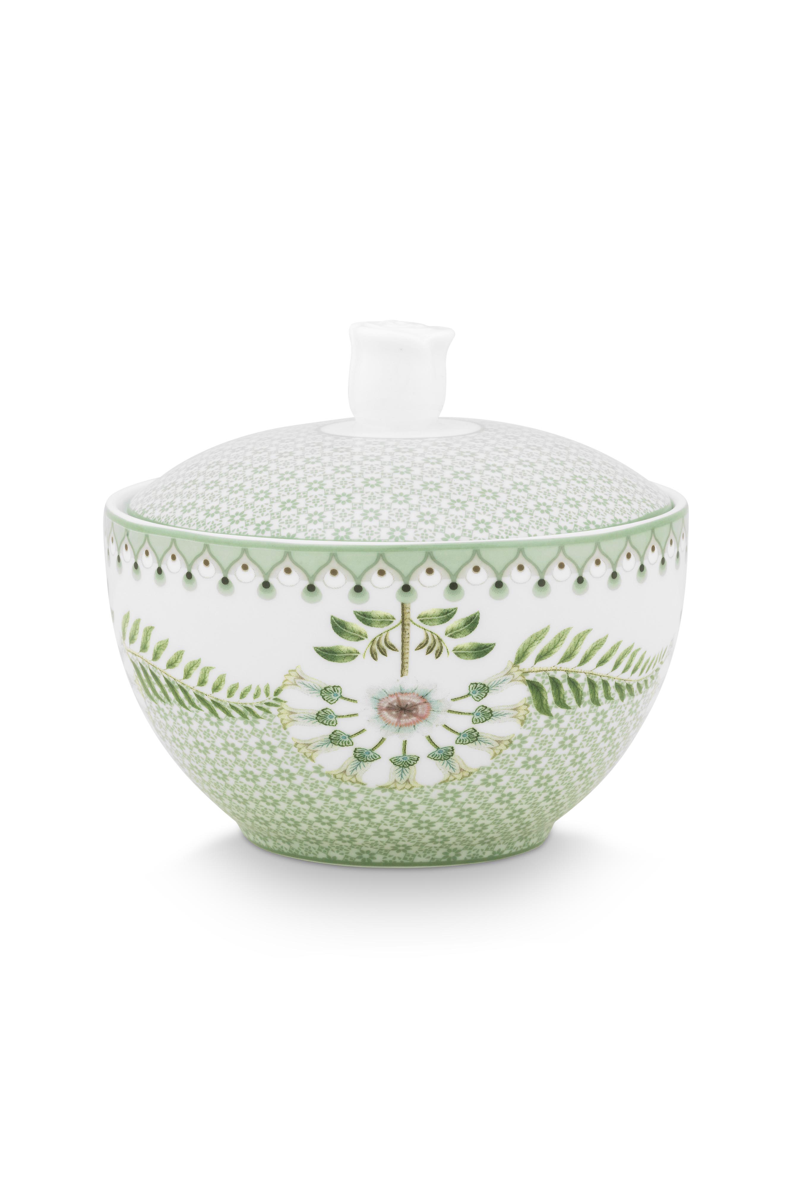 Sugar Bowl Lily & Lotus Tiles Light Green 300ml Gift