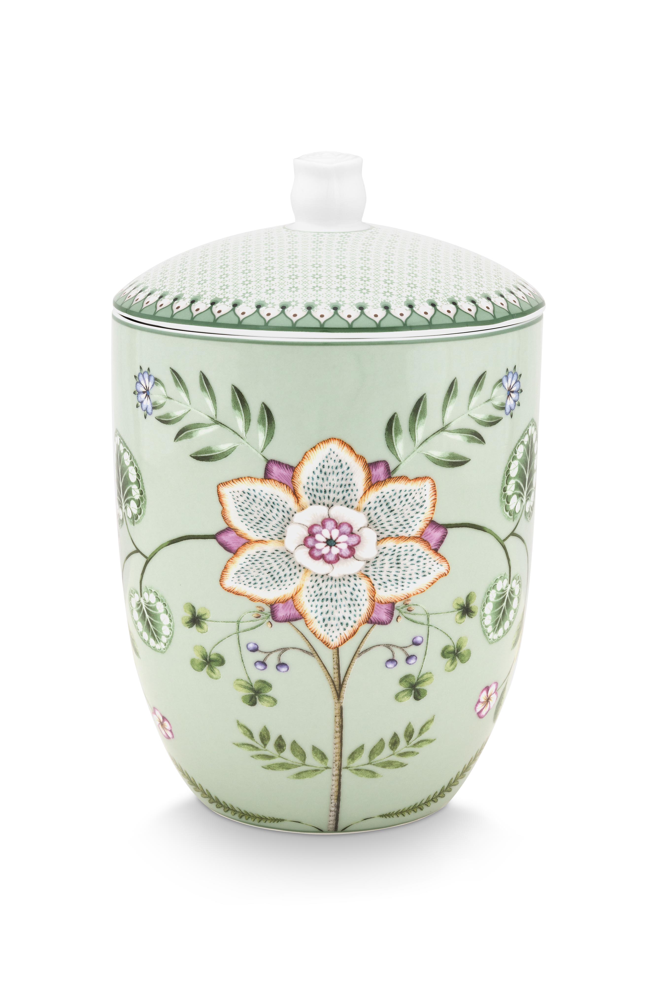 Storage Jar Lily & Lotus Light Green 1.5ltr Gift