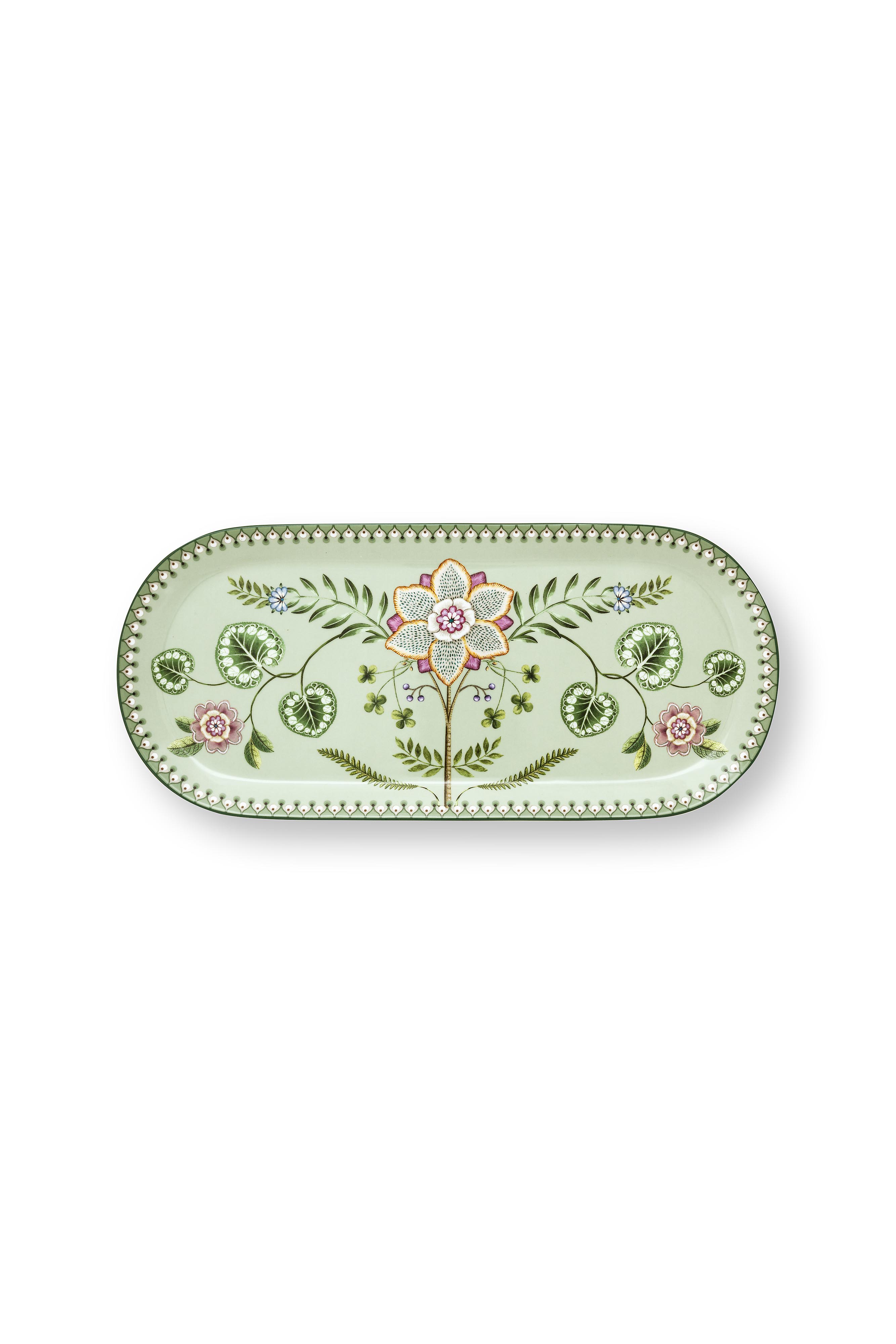 Cake Tray Lily & Lotus Light Green 33.3x15.5cm Gift