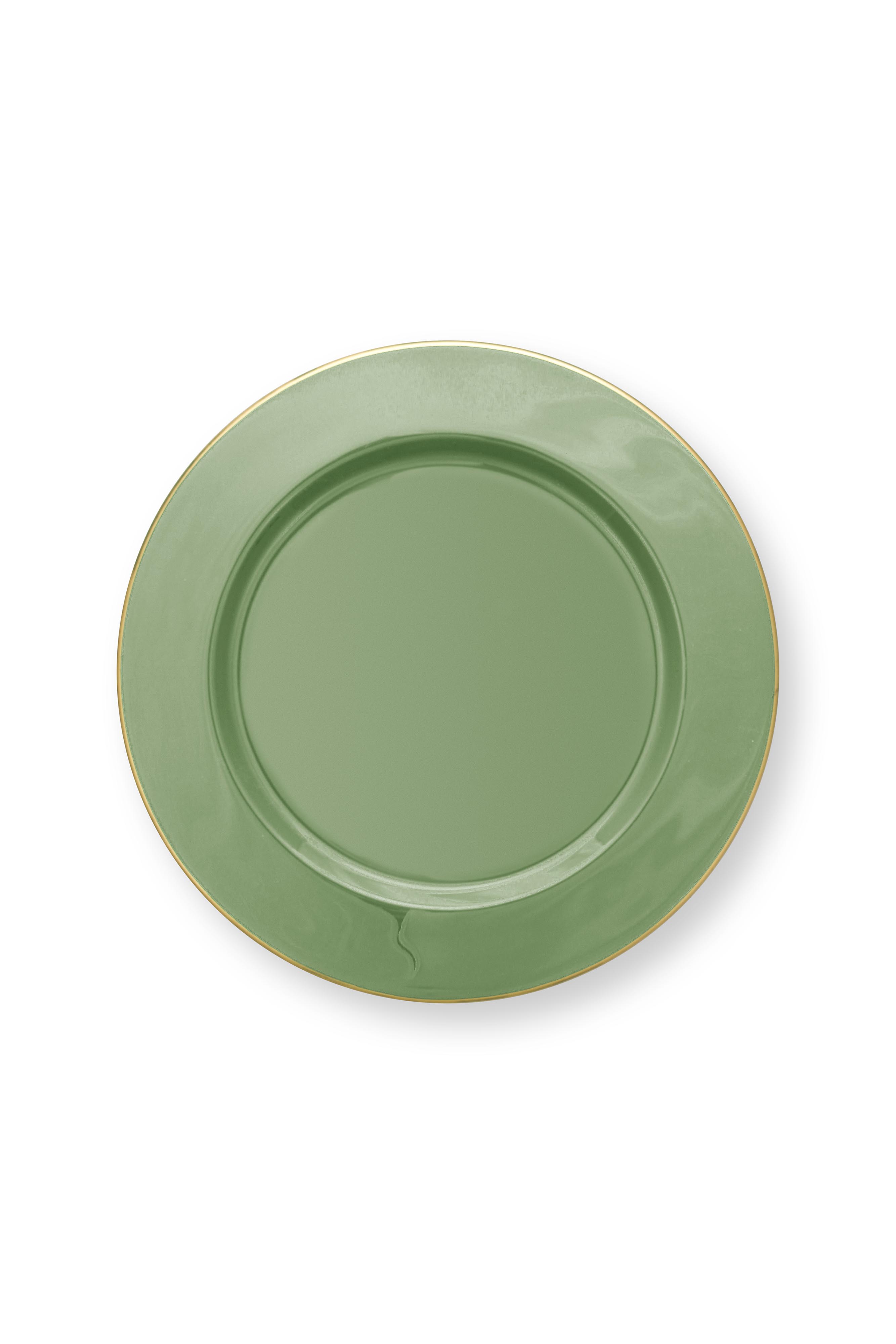 Plate Metal Mid Green 32cm Gift